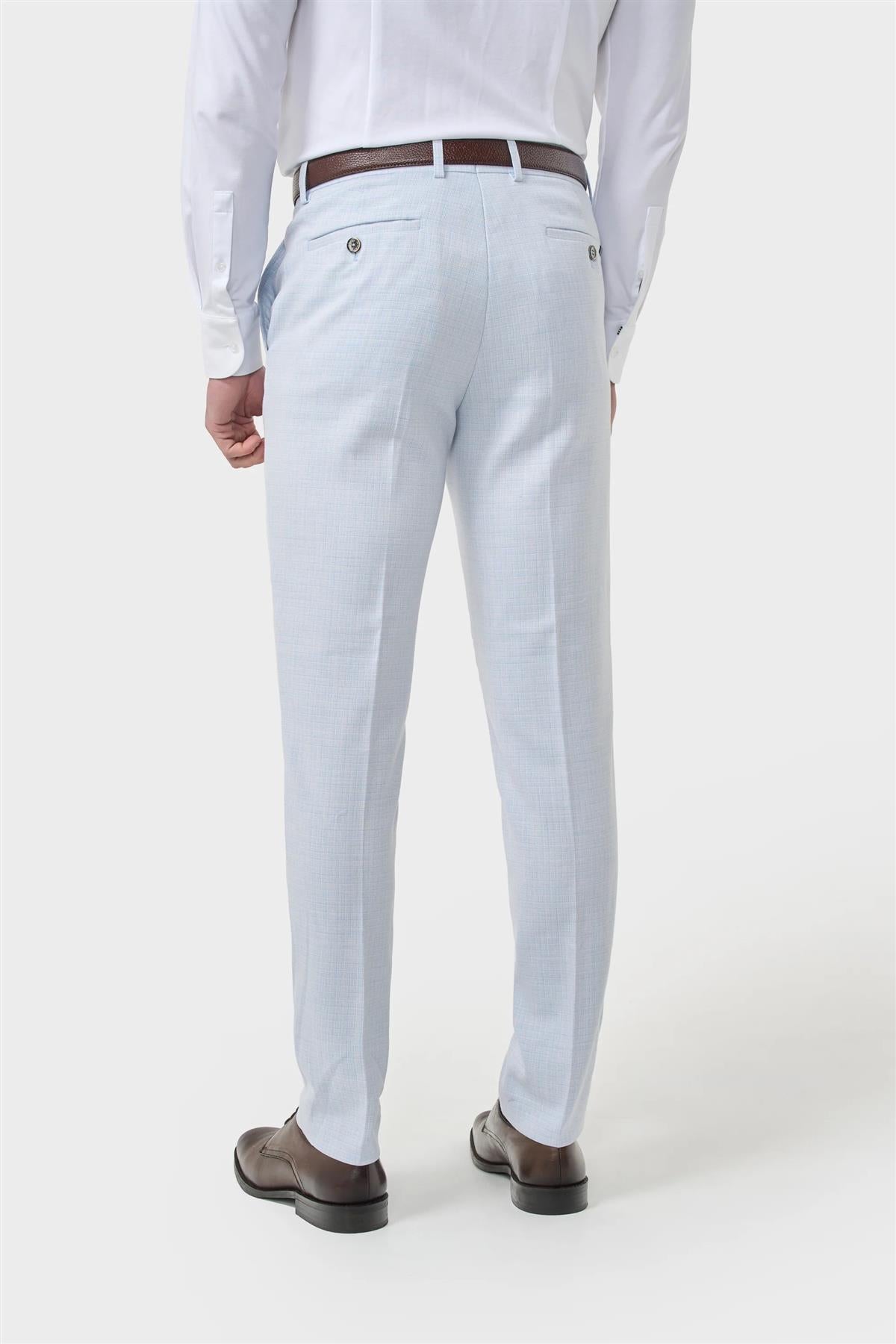 Cavani – Tropez Sky Blue Tailored Trousers