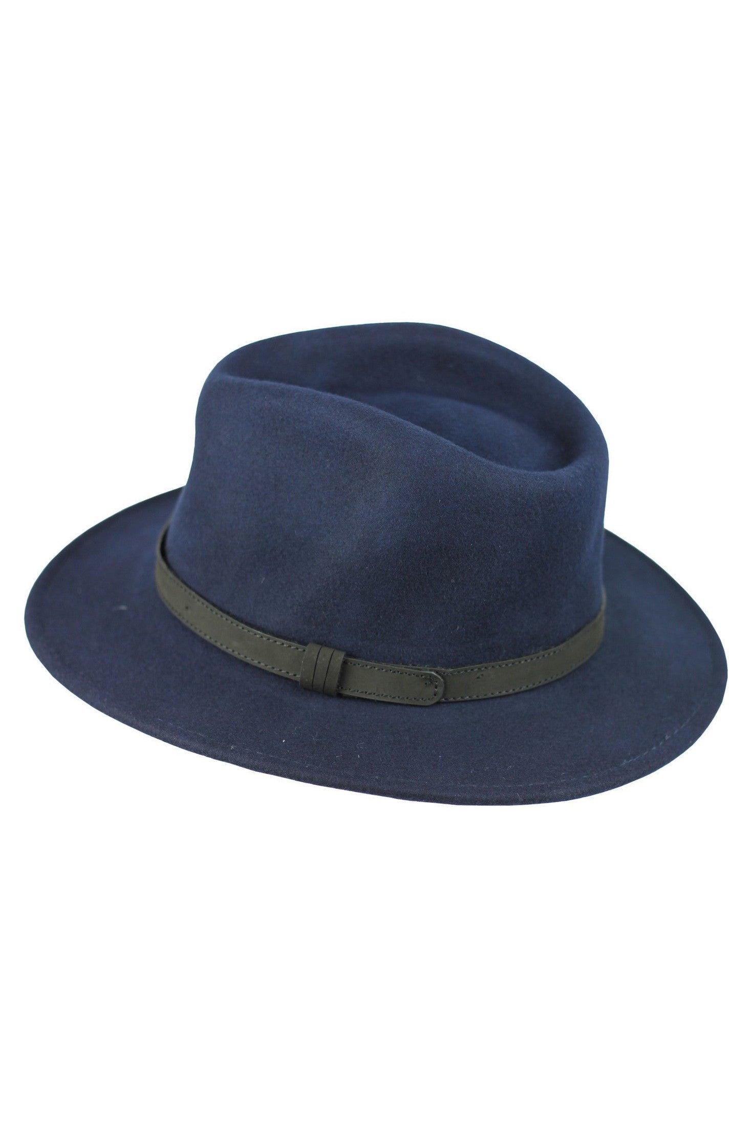 Unisex Vintage 100% Felt Wool Wide Brim Crushable Fedora Hat