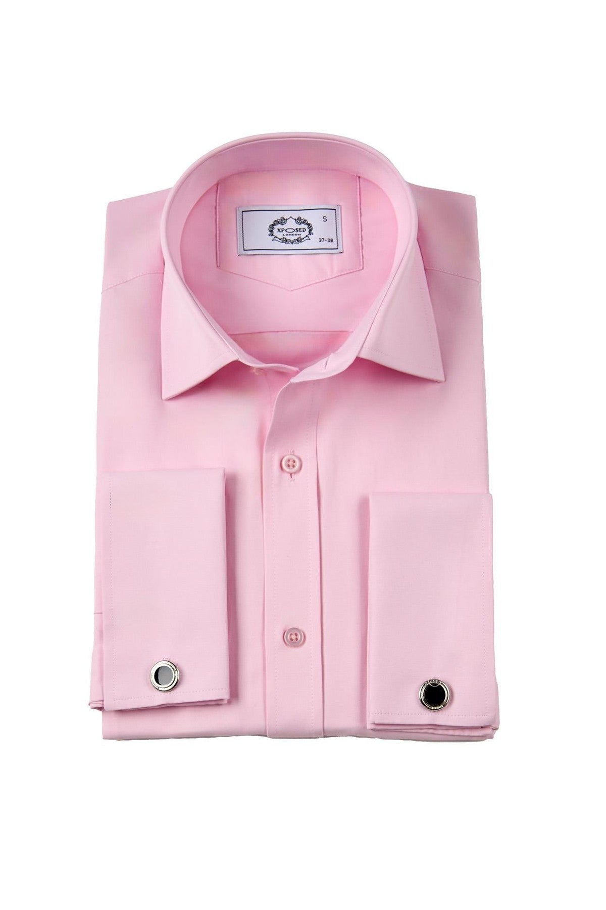 CLASSIC PINK DOUBLE CUFF TAILORED FIT SHIRT