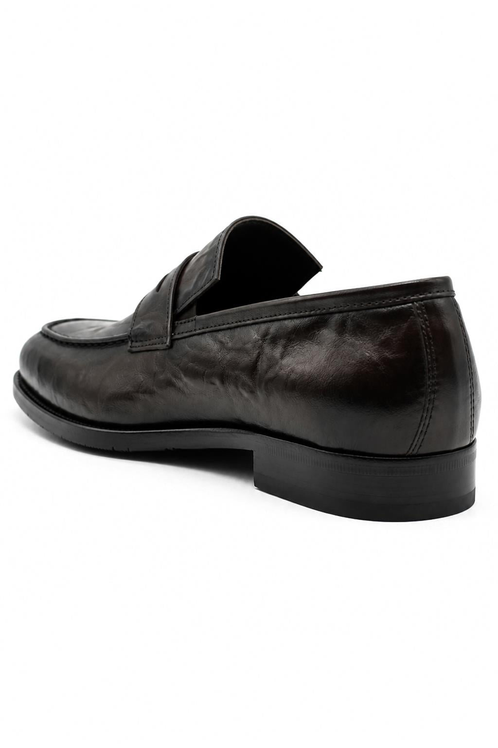 CRUX - Men’s Coffee Brown Calf Leather Penny Loafers