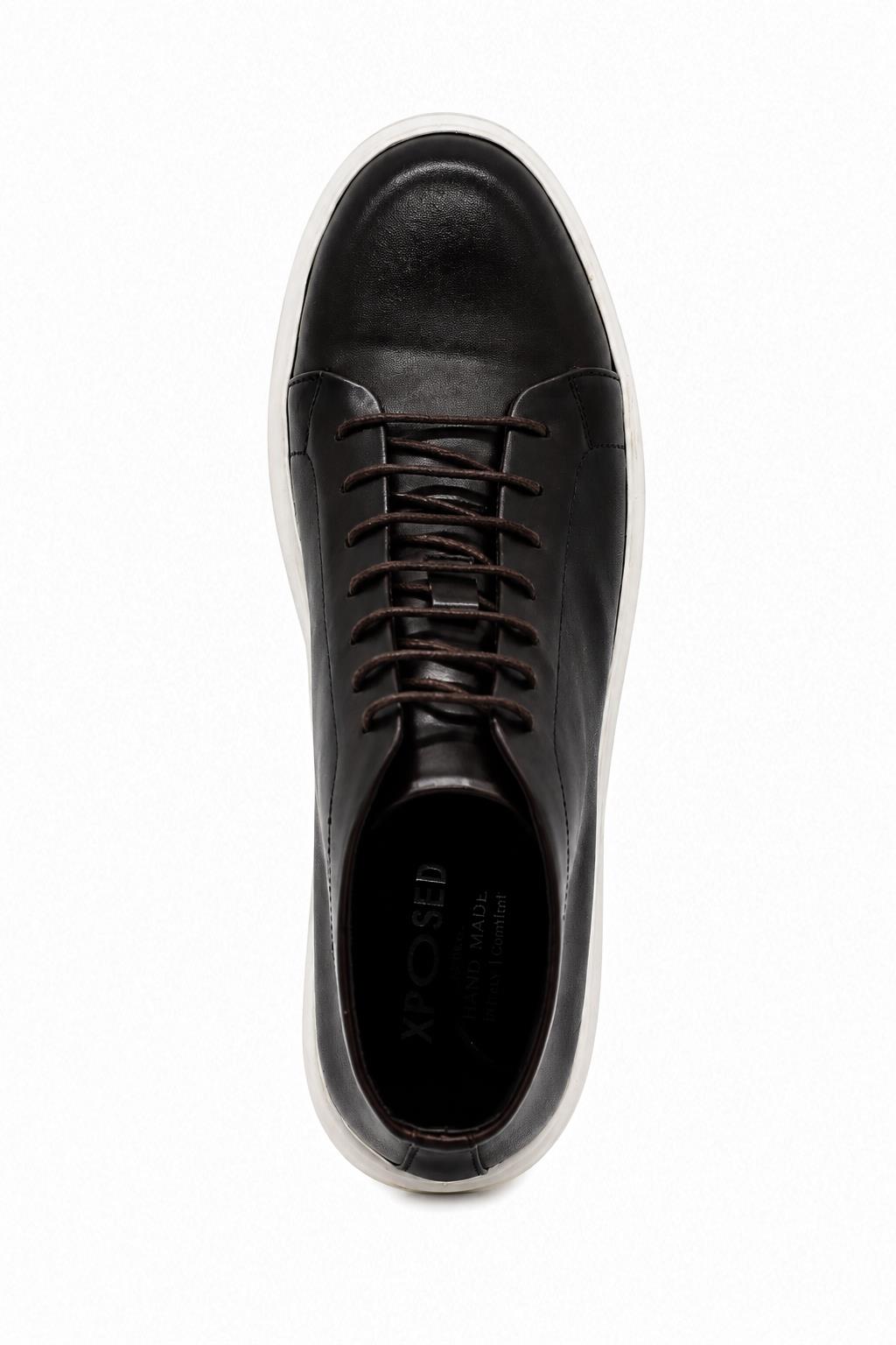 ASTER - Men’s Coffee Brown Leather Ankle Trainer Boots