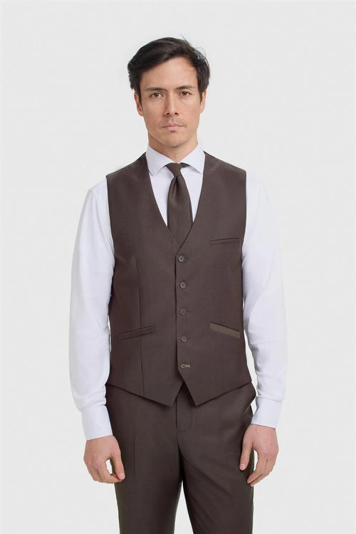 Cavani Bond Auburn Men’s Wool Blend Tailored Waistcoat