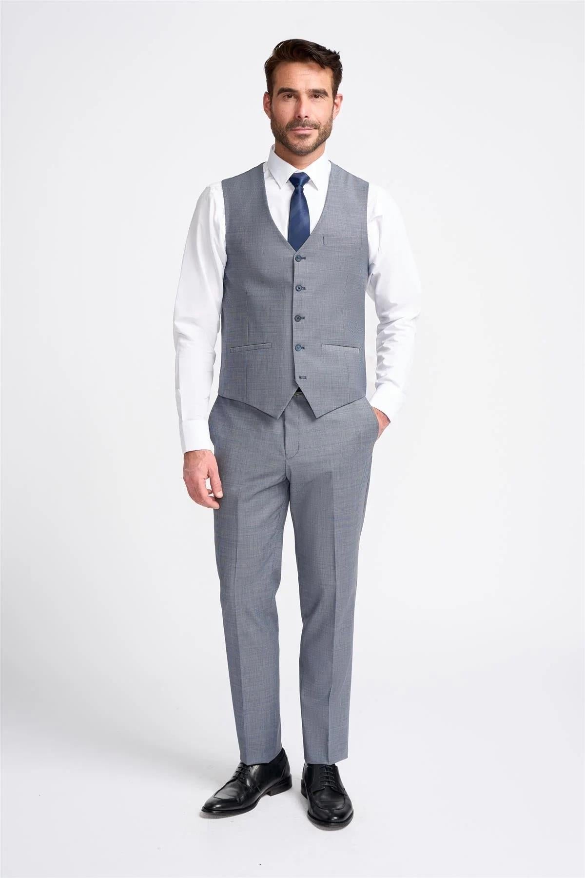 Cavani Bond Puppy Tooth Men’s Wool Blend 3 Piece Tailored Suit