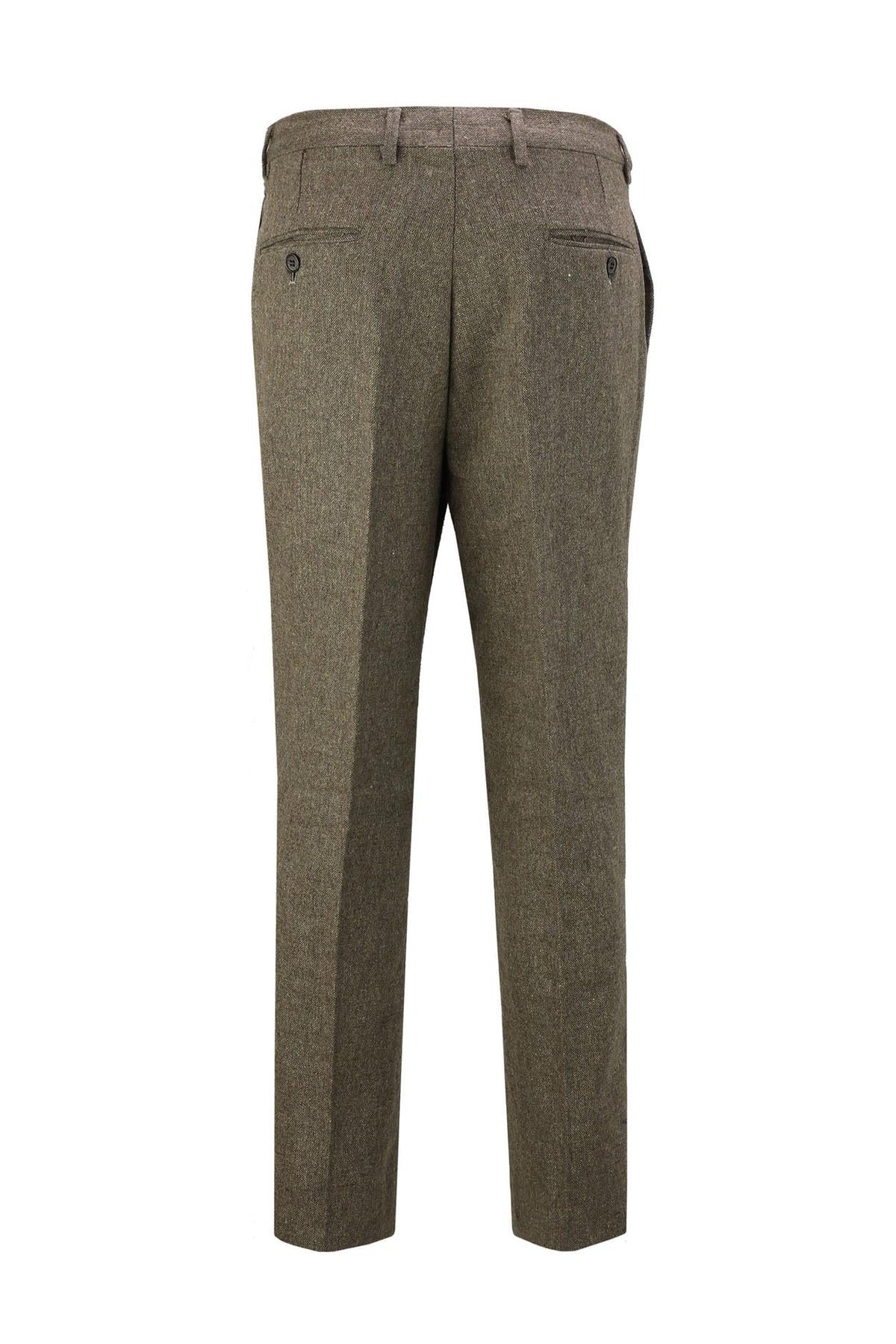 Tan Brown Tweed Suit Trouser - X6058-4