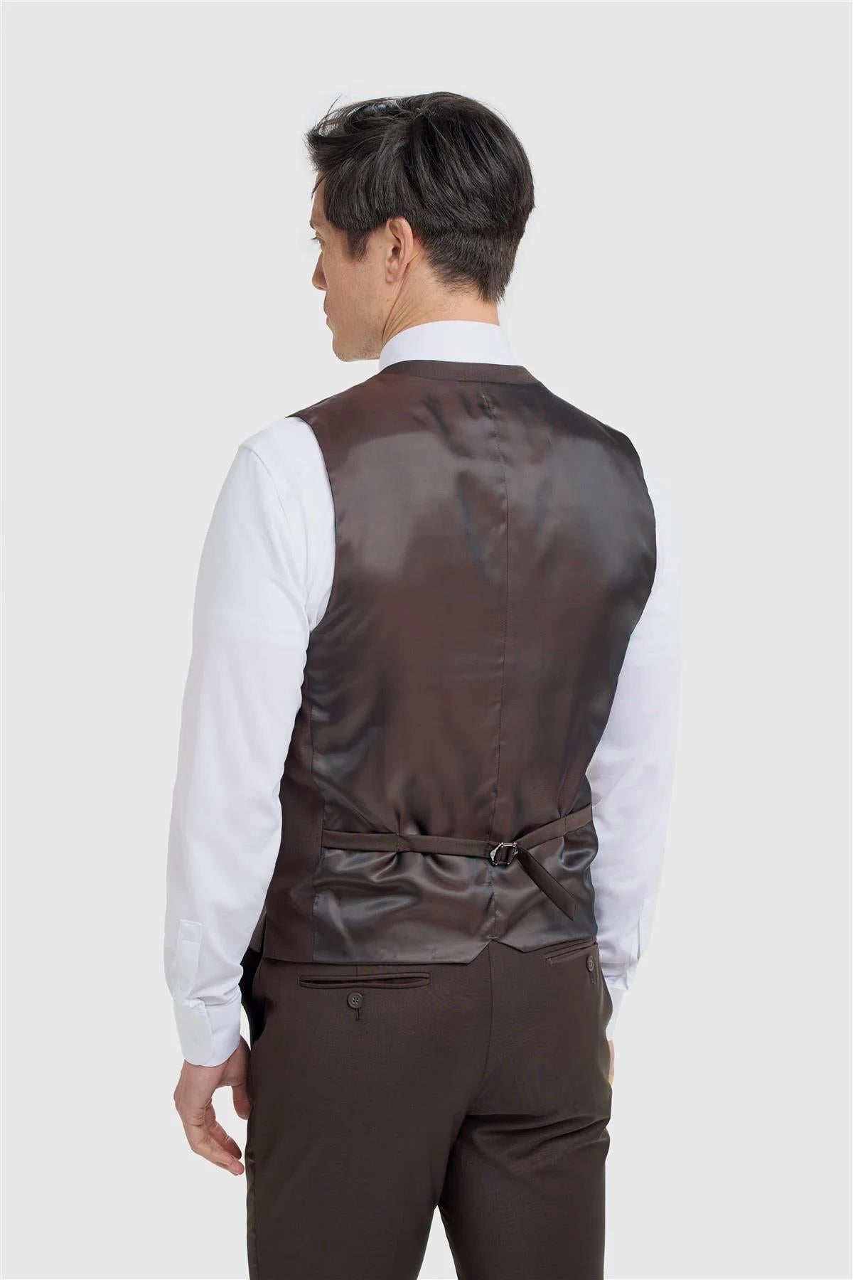 Cavani Bond Auburn Men’s Wool Blend Tailored Waistcoat