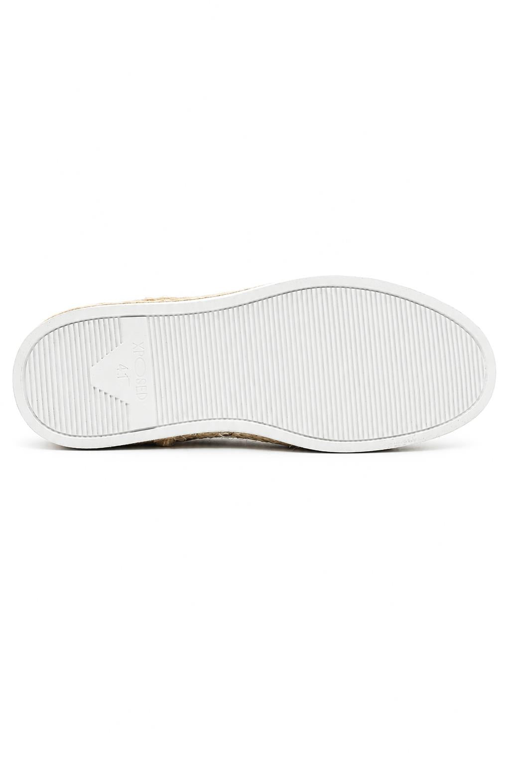 Men’s Black Faux Leather Slip-On Espadrille Shoes