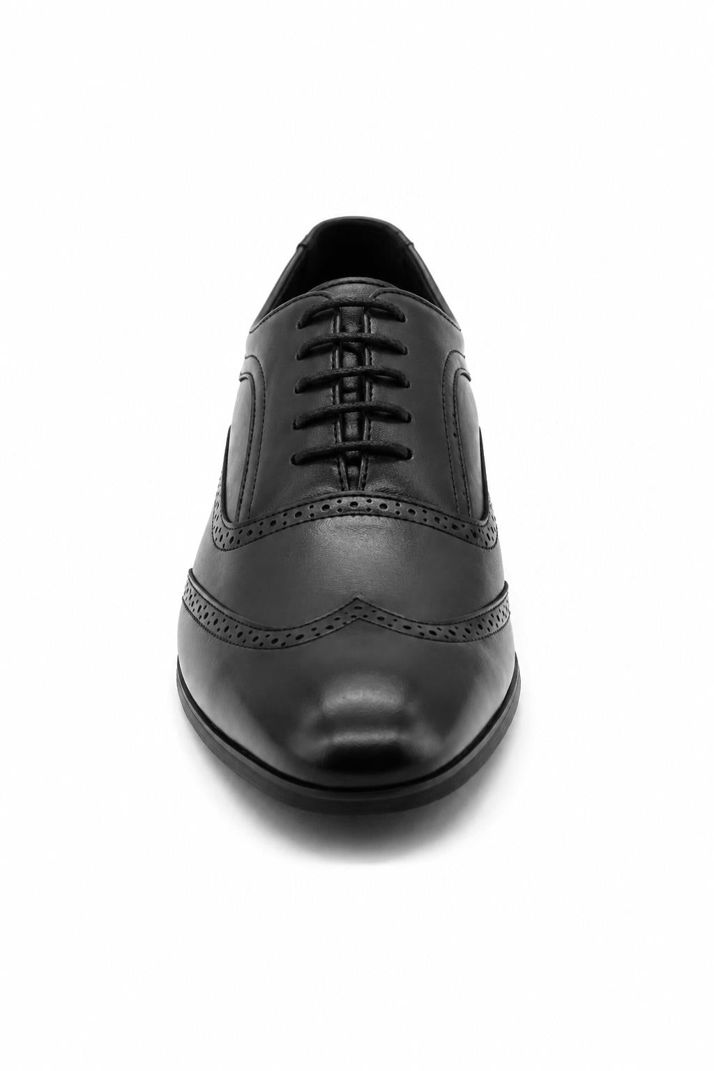 Men's Black Wingtip Brogue Oxford Formal Shoes