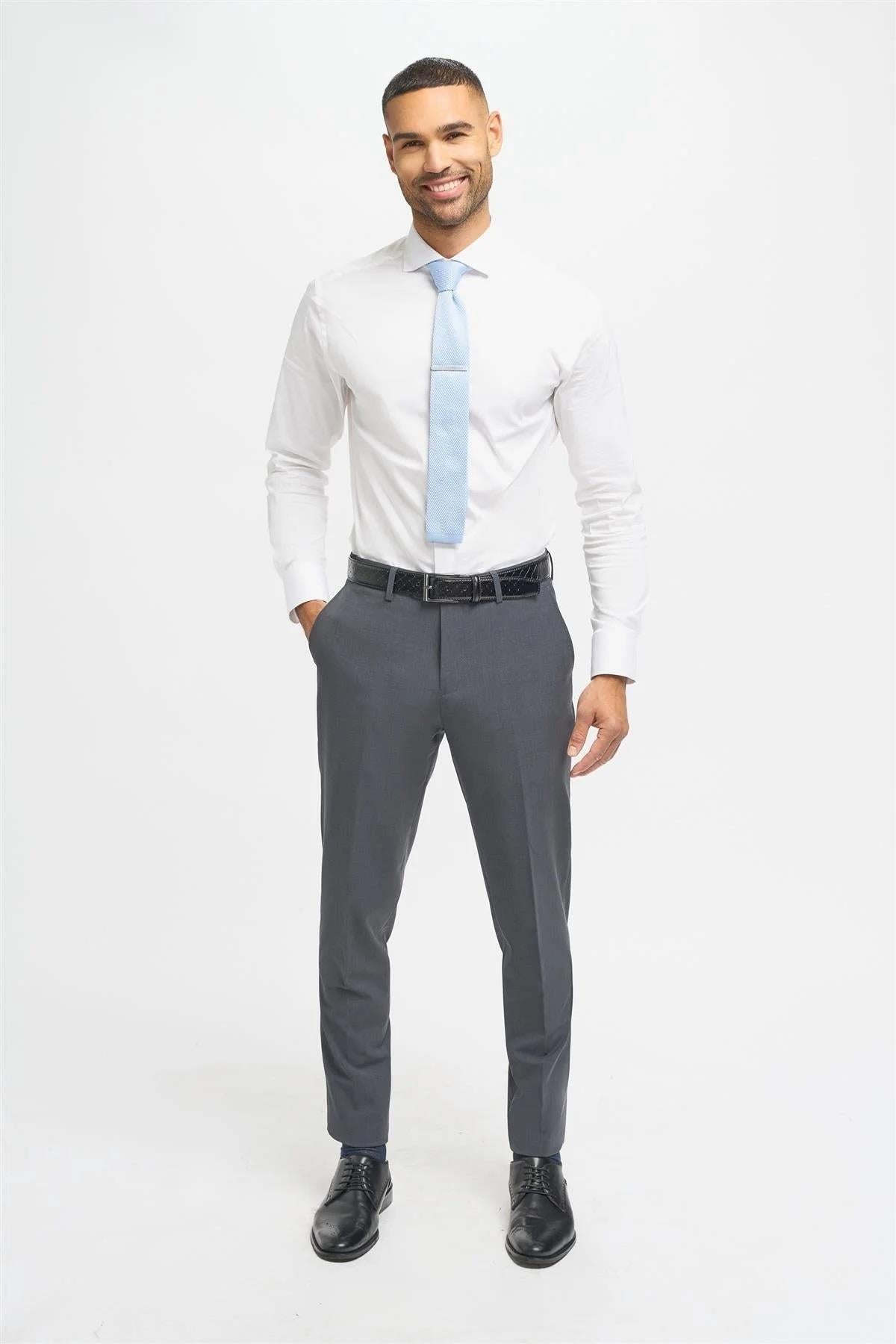 Cavani Bond Wool Rich Charcoal Double Breasted 2 Piece Suit