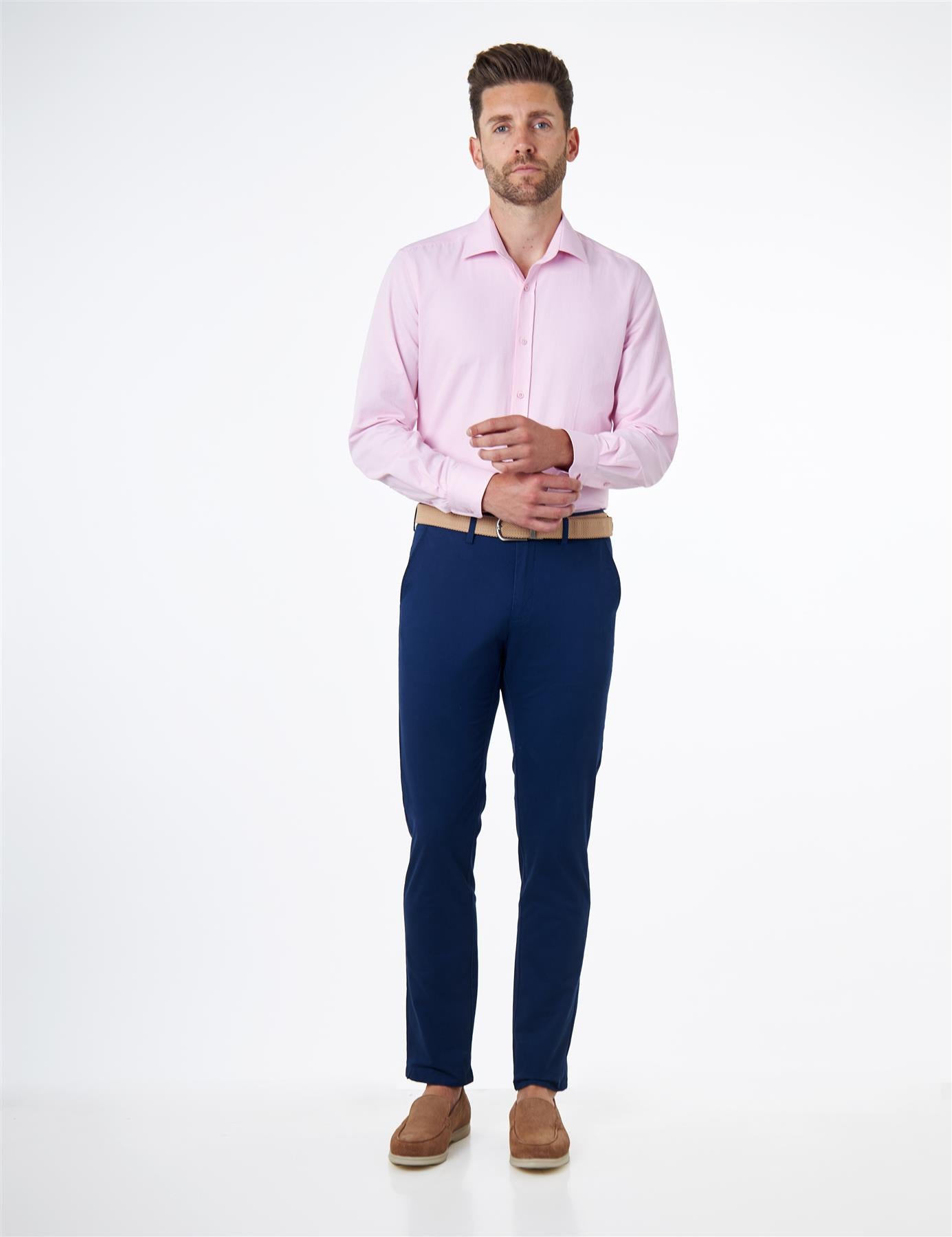 COTTON STRETCH CHINO NAVY BLUE