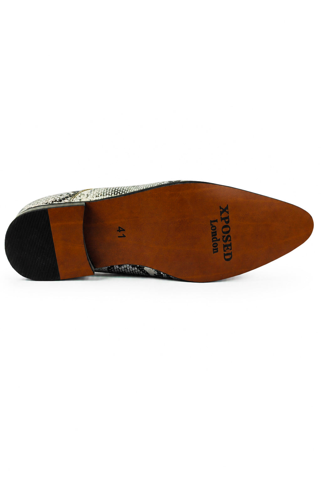 SHINY PATENT FAUX LEATHER SHOES IN GREY