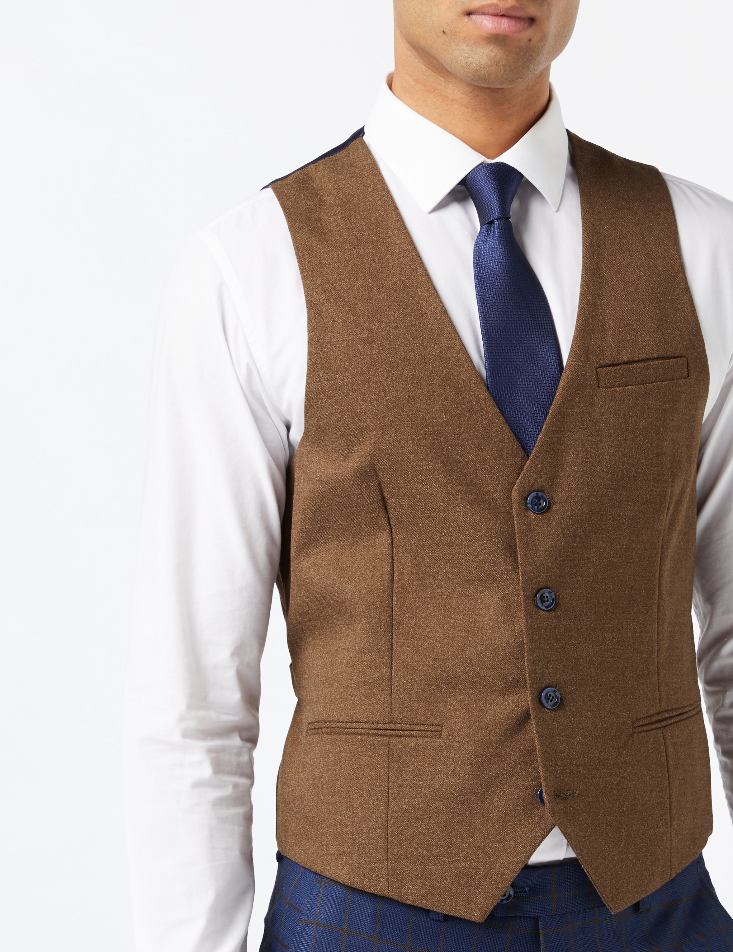 FALCO BLUE GRID CHECK JACKE UND WESTE