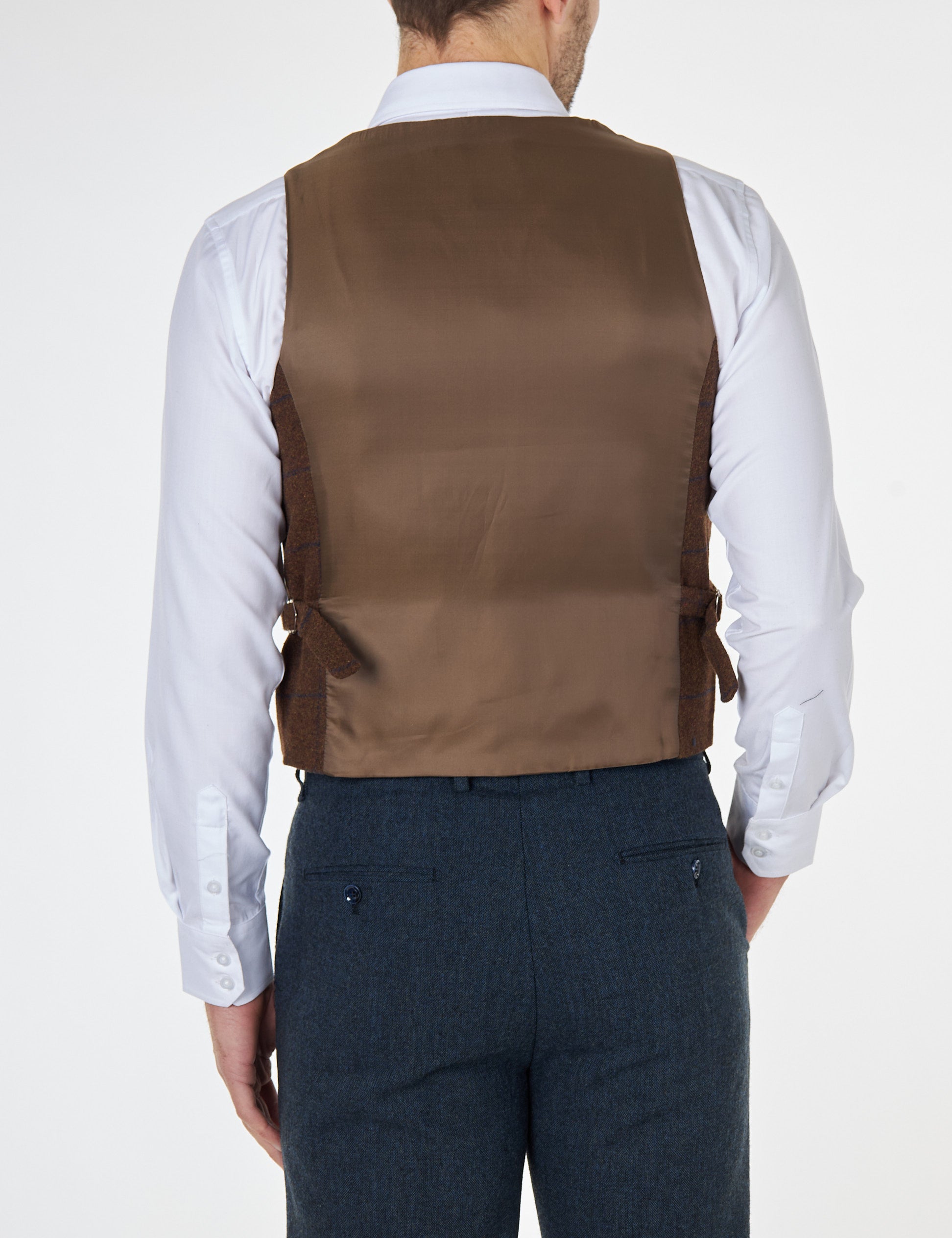 JUDE TWEED CHECK DOUBLE BREASTED WAISTCOAT