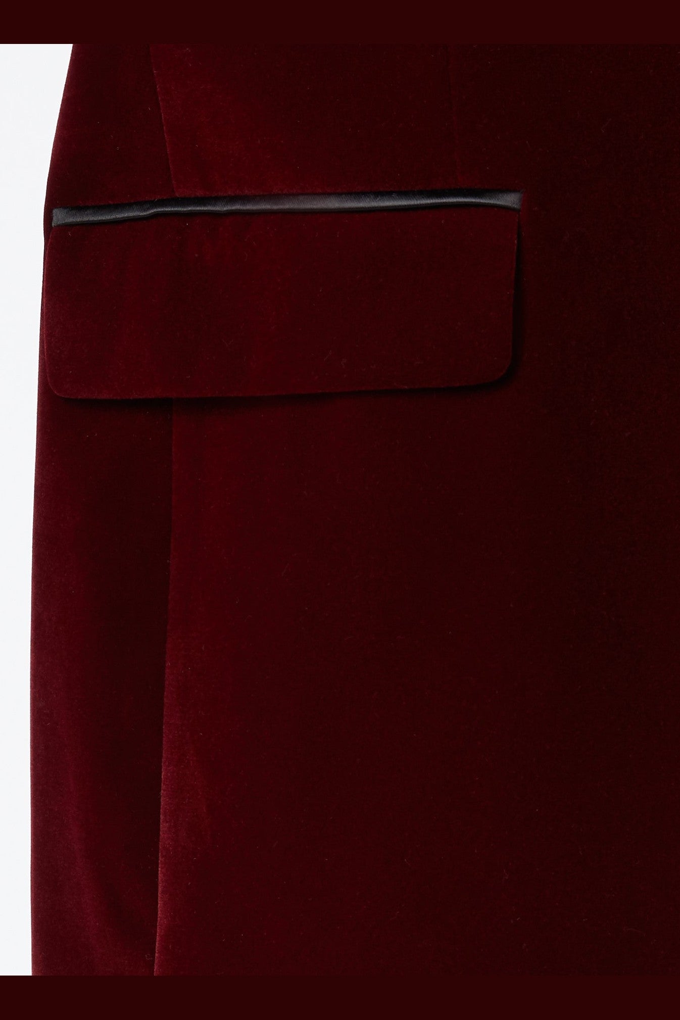 DINNER SAM - Burgundy Soft Velvet Tuxedo Jacket