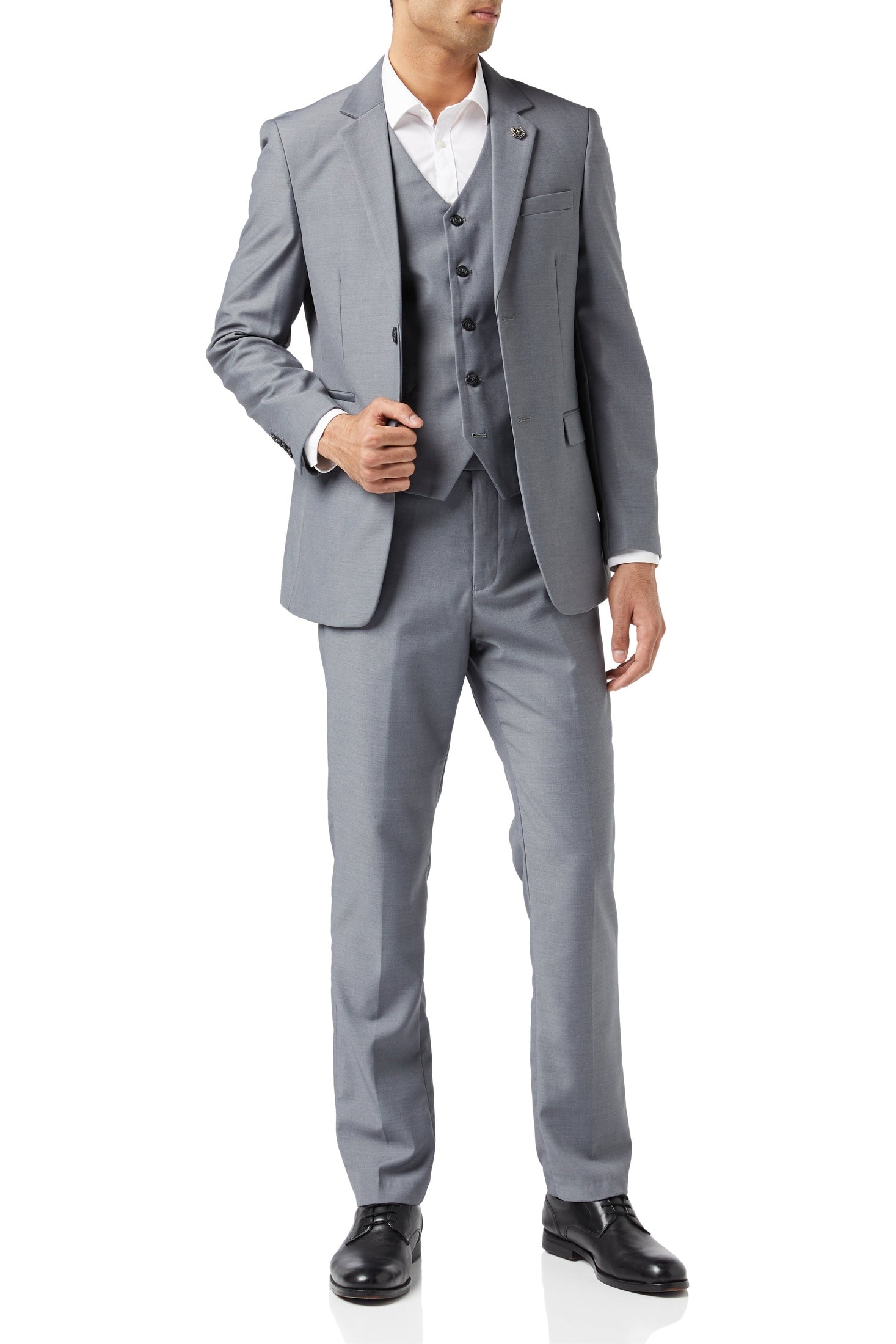 JROSS - GREY FORMAL JACKET & WAISTCOAT