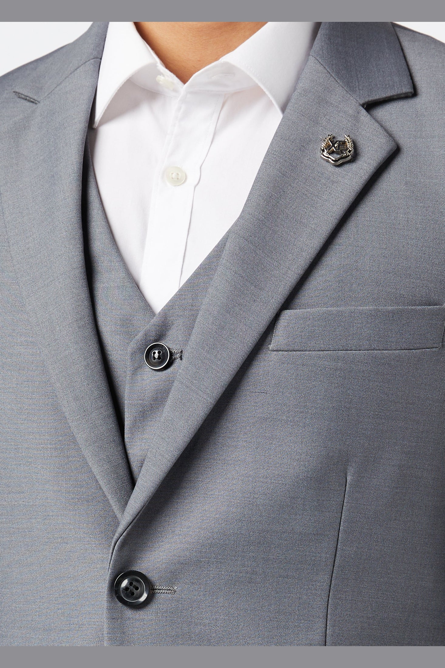 JROSS - GREY FORMAL JACKET & WAISTCOAT