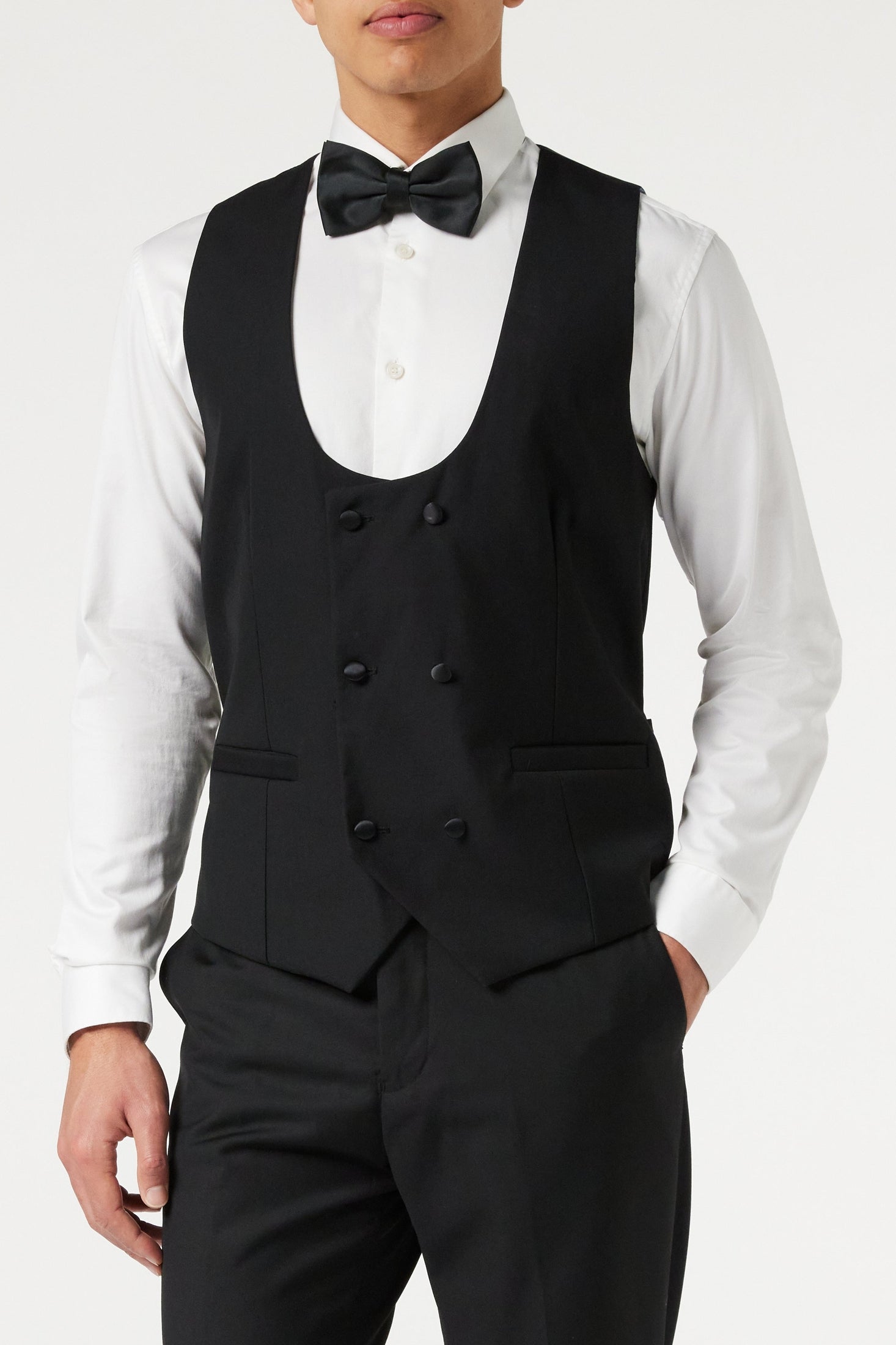 TUXEDO BLACK RED FLORAL BLAZER