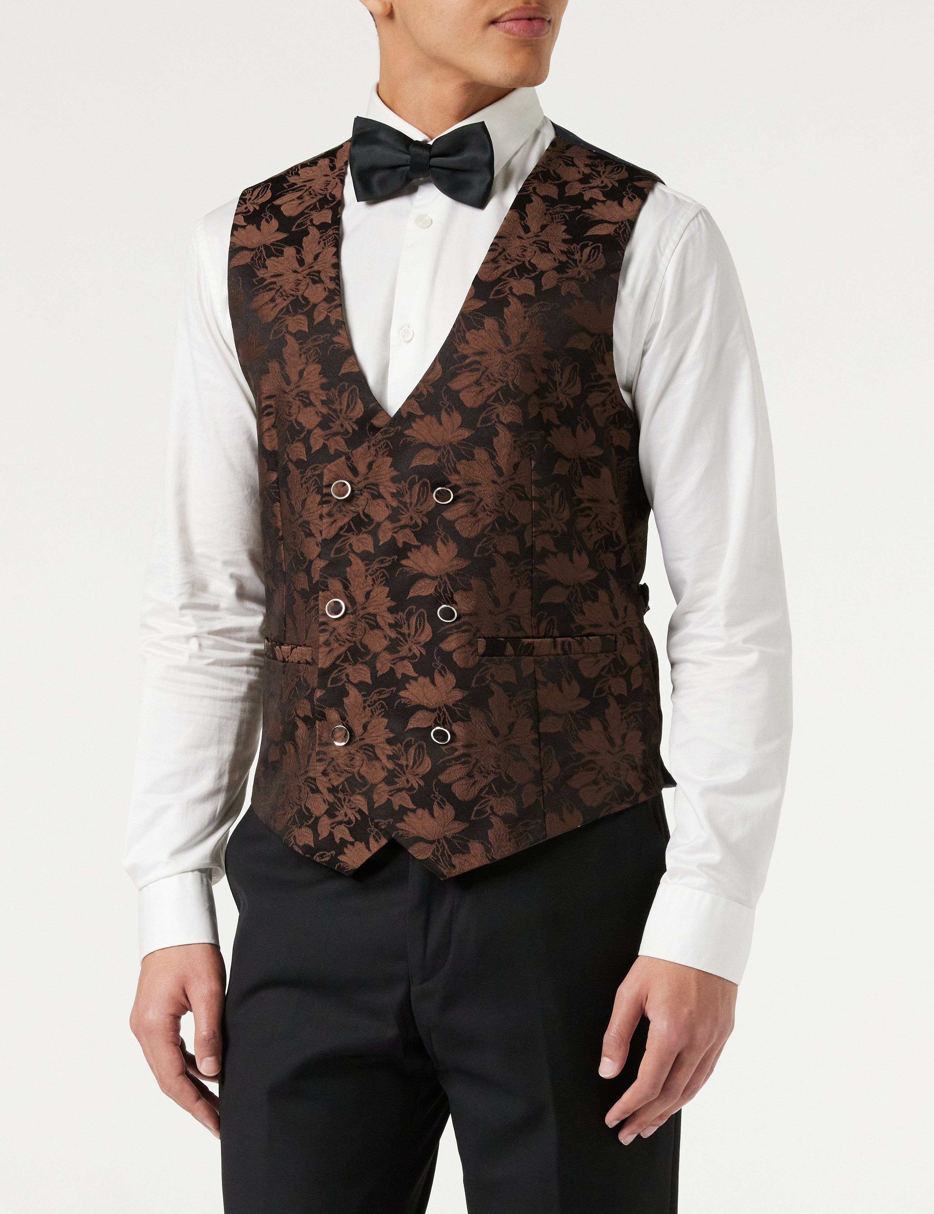 BROWN GROOMS WEDDING JACKET & WAISTCOAT