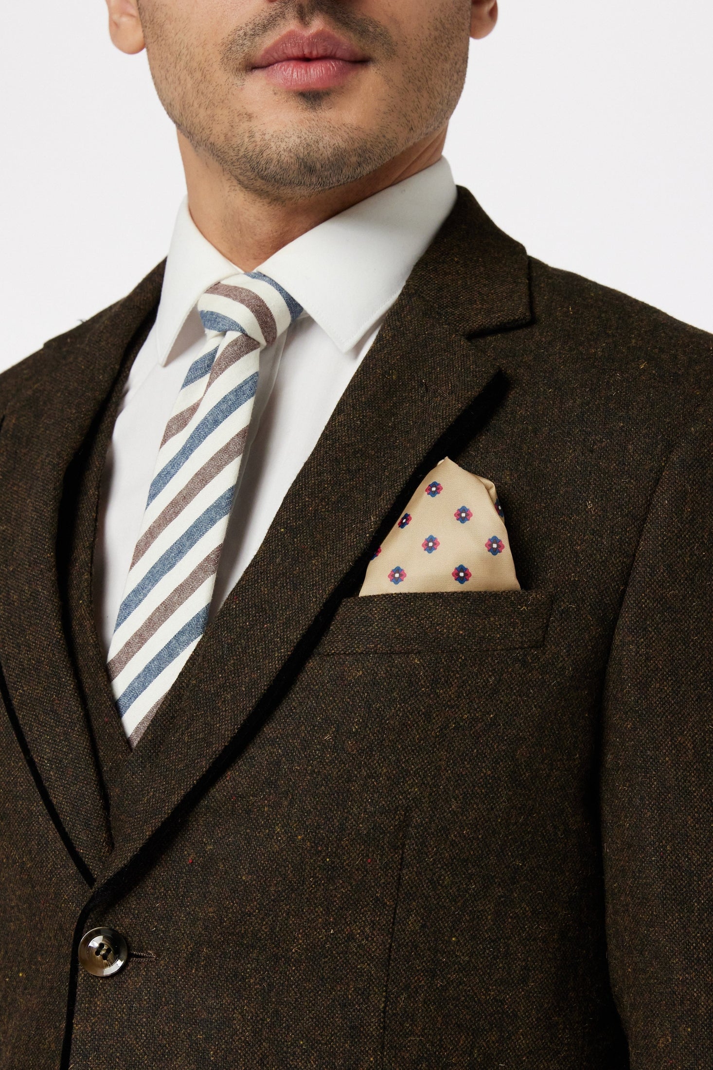 BROWN TWEED TAILORED JACKET
