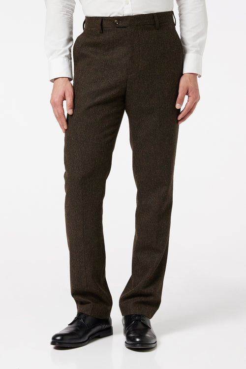 BROWN TWEED TROUSER
