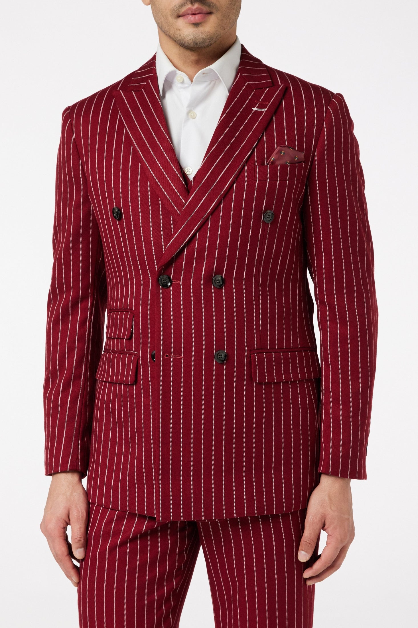 TERRY CLASSIC PINSTRIPE DOUBLE BREASTED SUIT