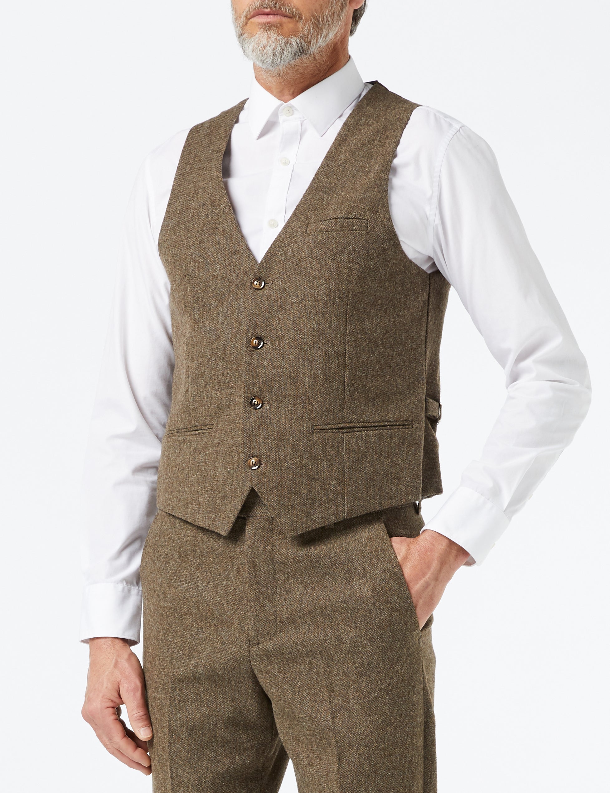 TWEED TAN TAILORED JACKET