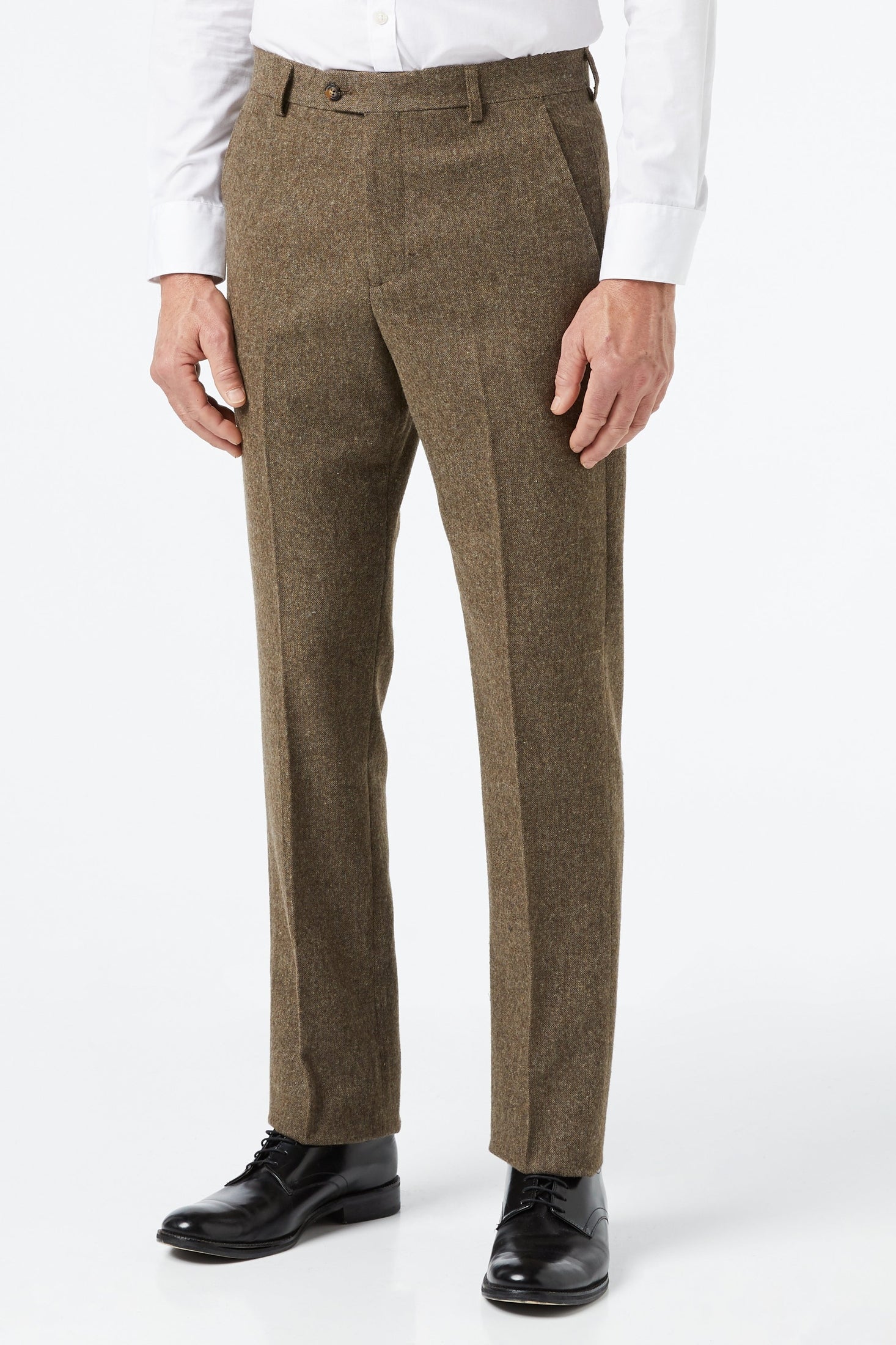 Tan Brown Tweed Suit Trouser - X6058-4
