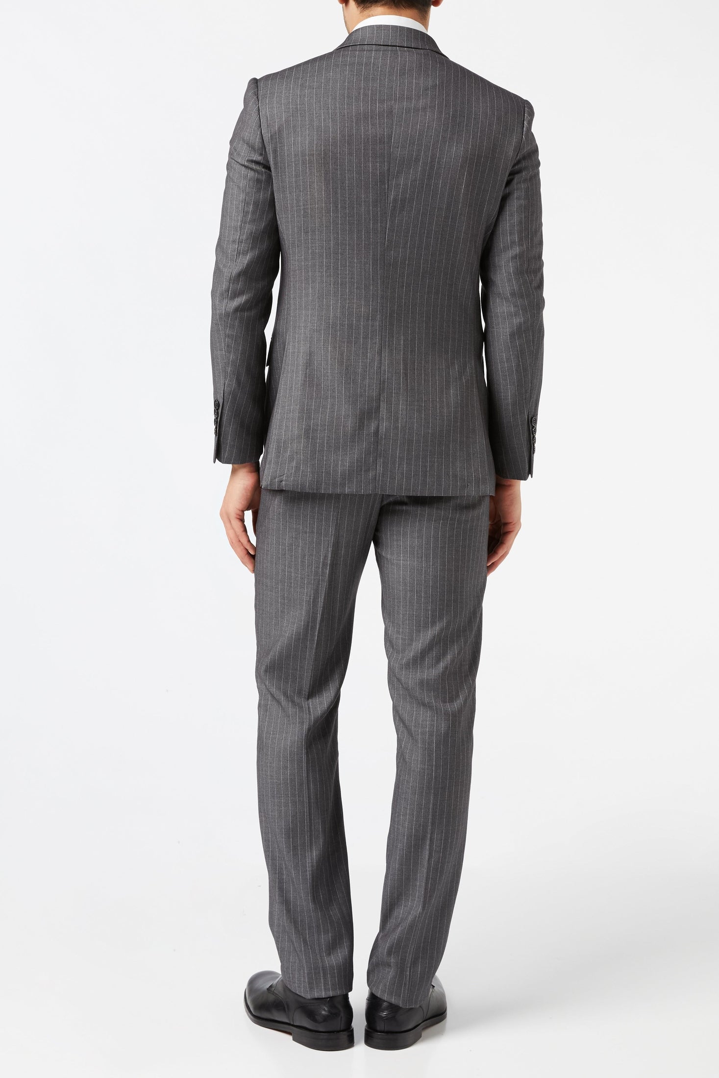 GEORGE - DOUBLE BREASTED GREY PINSTRIPE JACKET