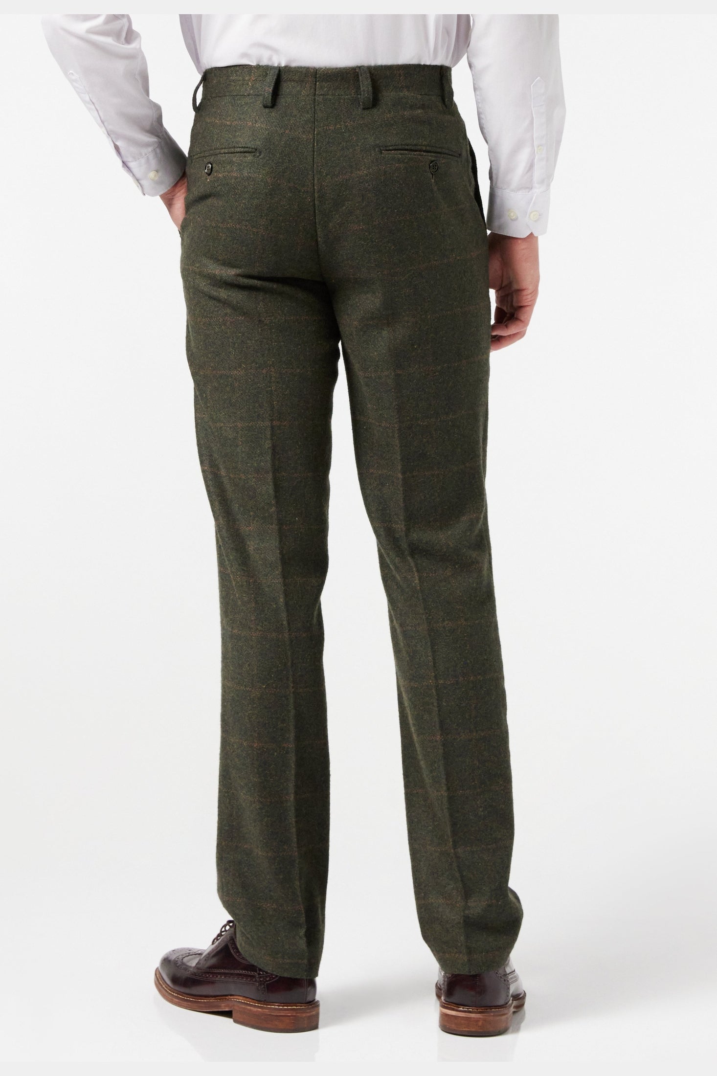 3 Piece Herringbone Tweed Check Retro Suit