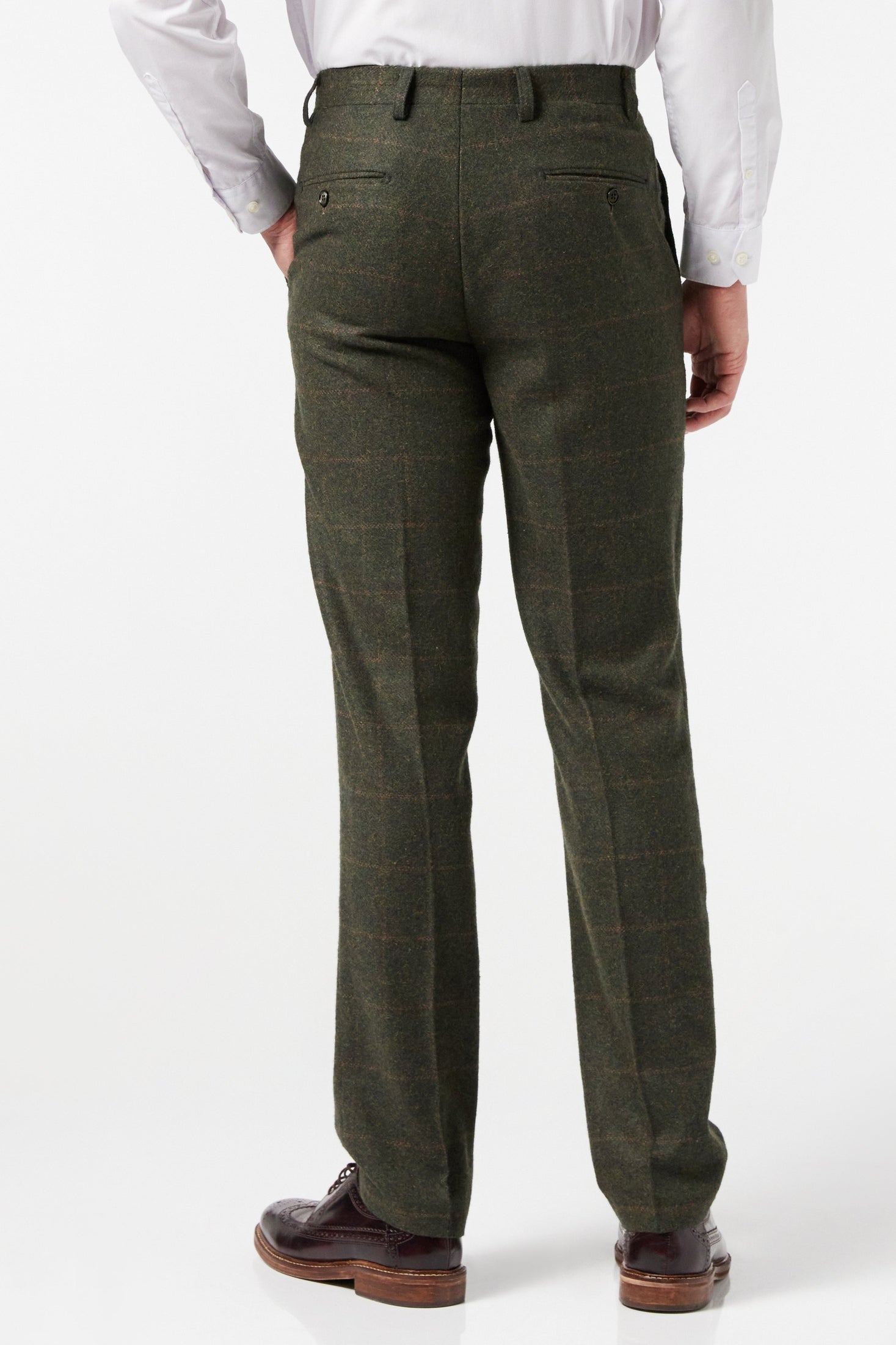 Green Tweed Check Suit Trouser - X6680-2