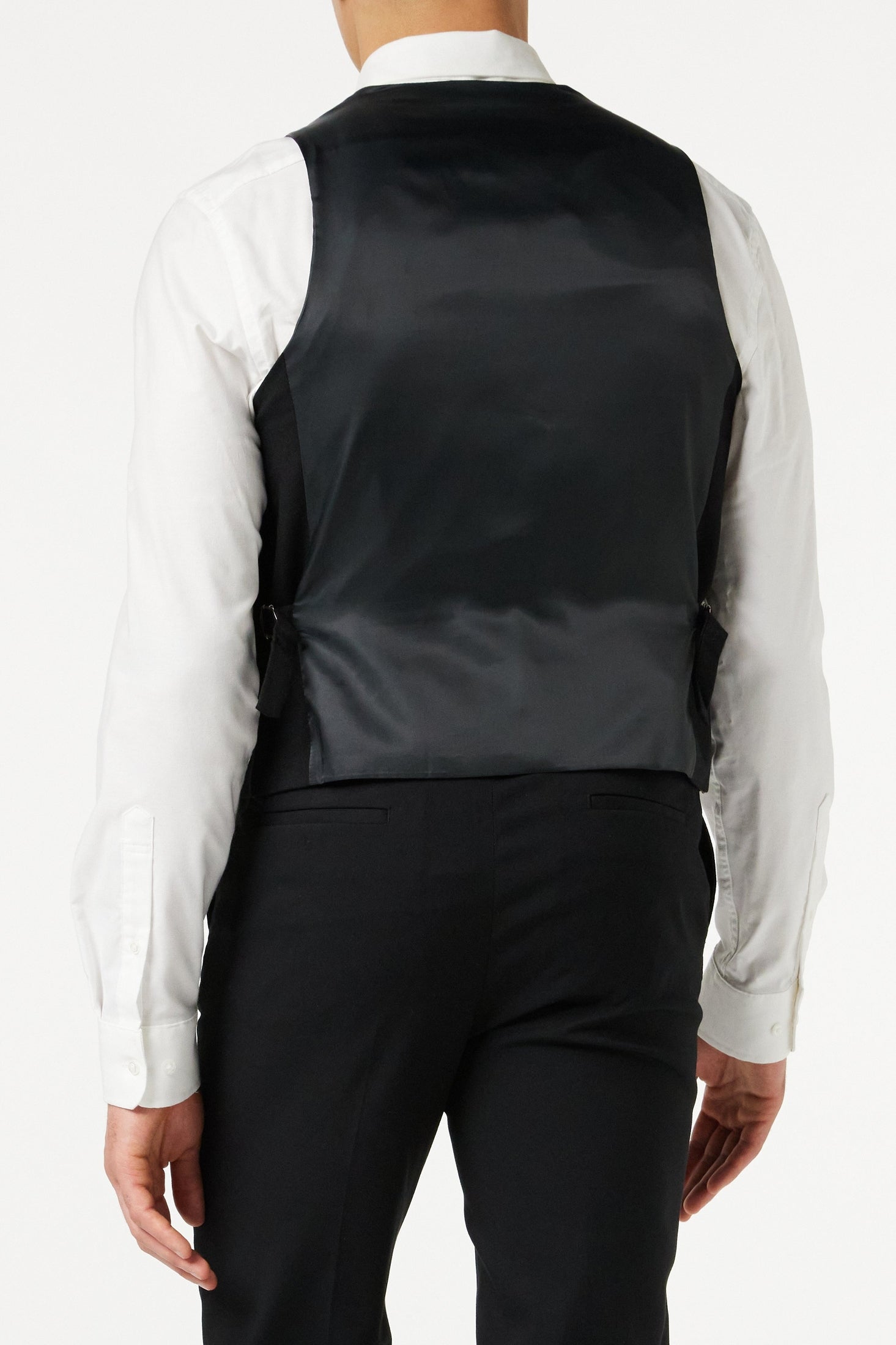 MAX DOUBLE BREASTED BLACK WAIST COAT
