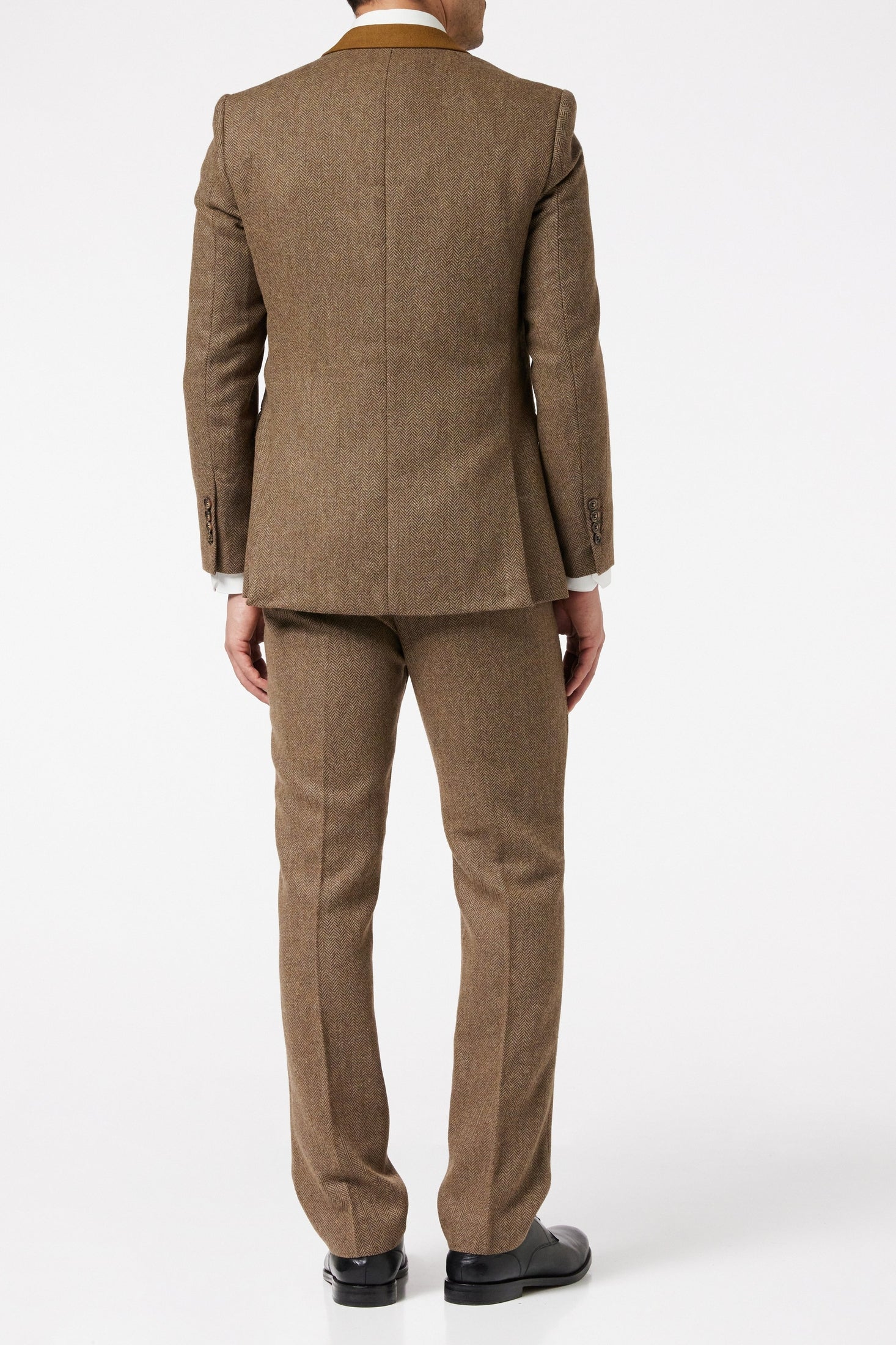 Herringbone 3 Piece Tweed Suit in Retro Blinders Style