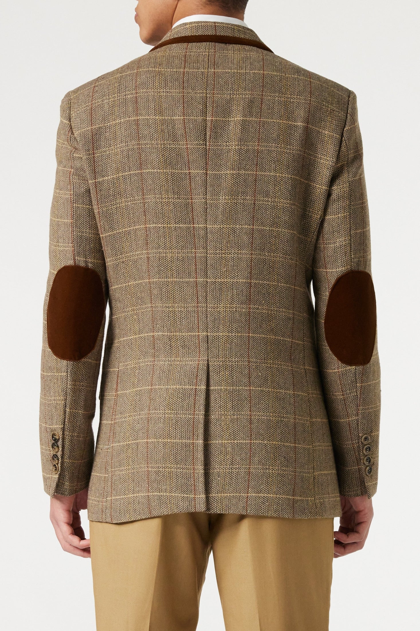 CARLO - BROWN TWEED CHECK BLAZER