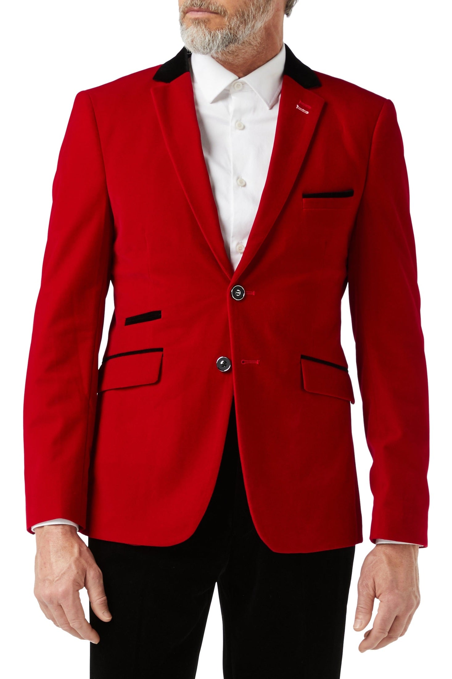 JES - Red Soft Velvet Dinner Jacket