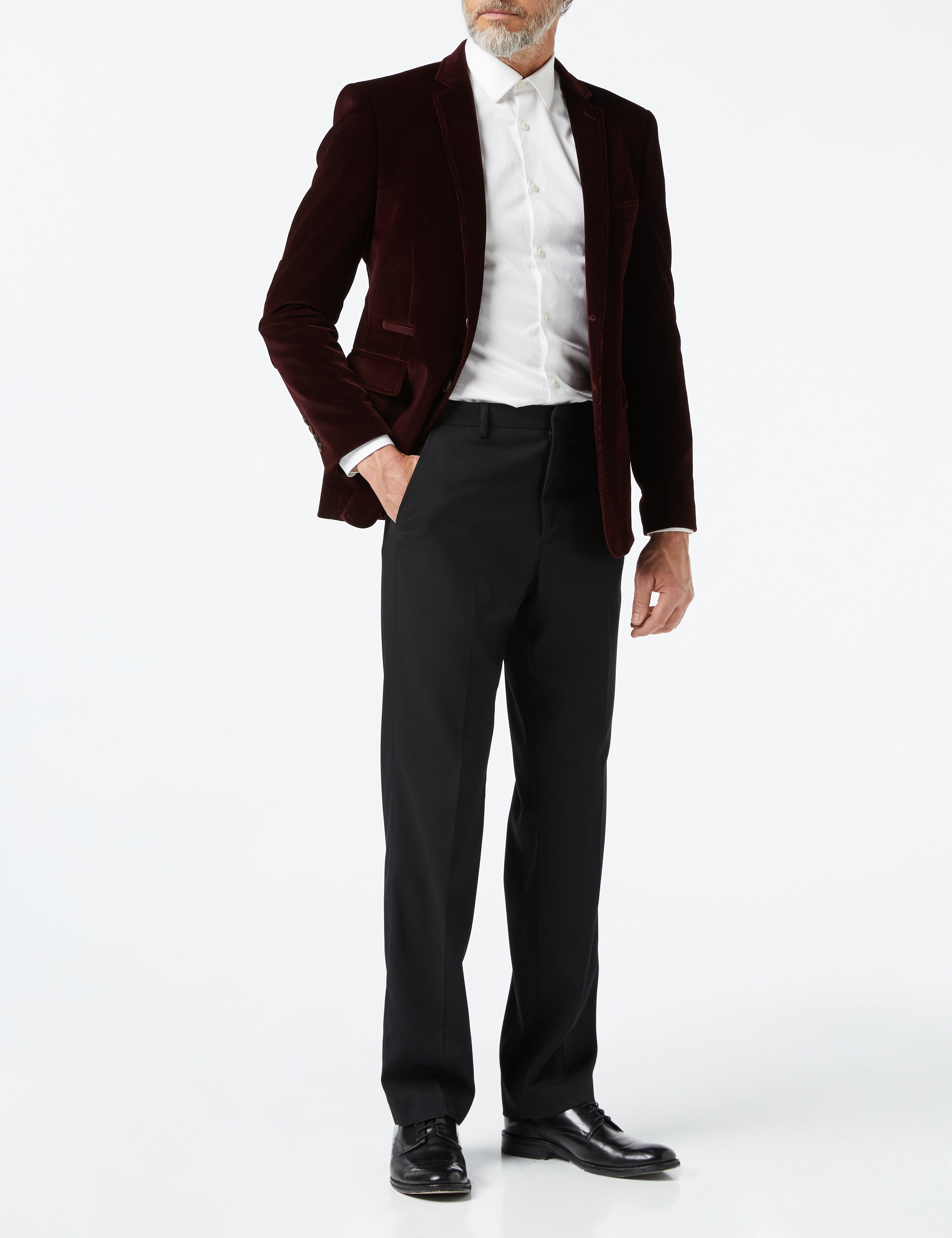 MATTHEW - Maroon Corduroy Blazer Jacket