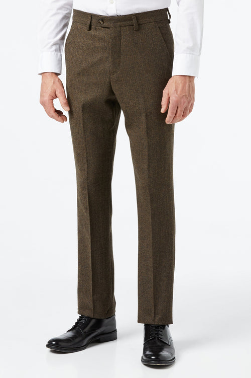 JAX - BROWN HERRINGBONE TWEED TROUSER