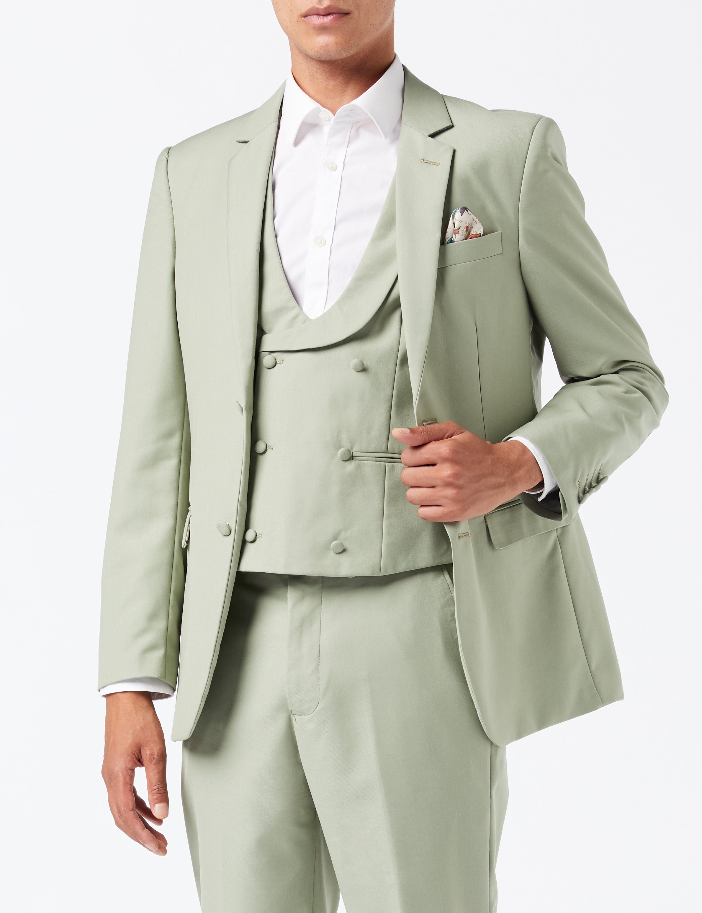 LETE - Pale Mint Green Summer Wedding Suit