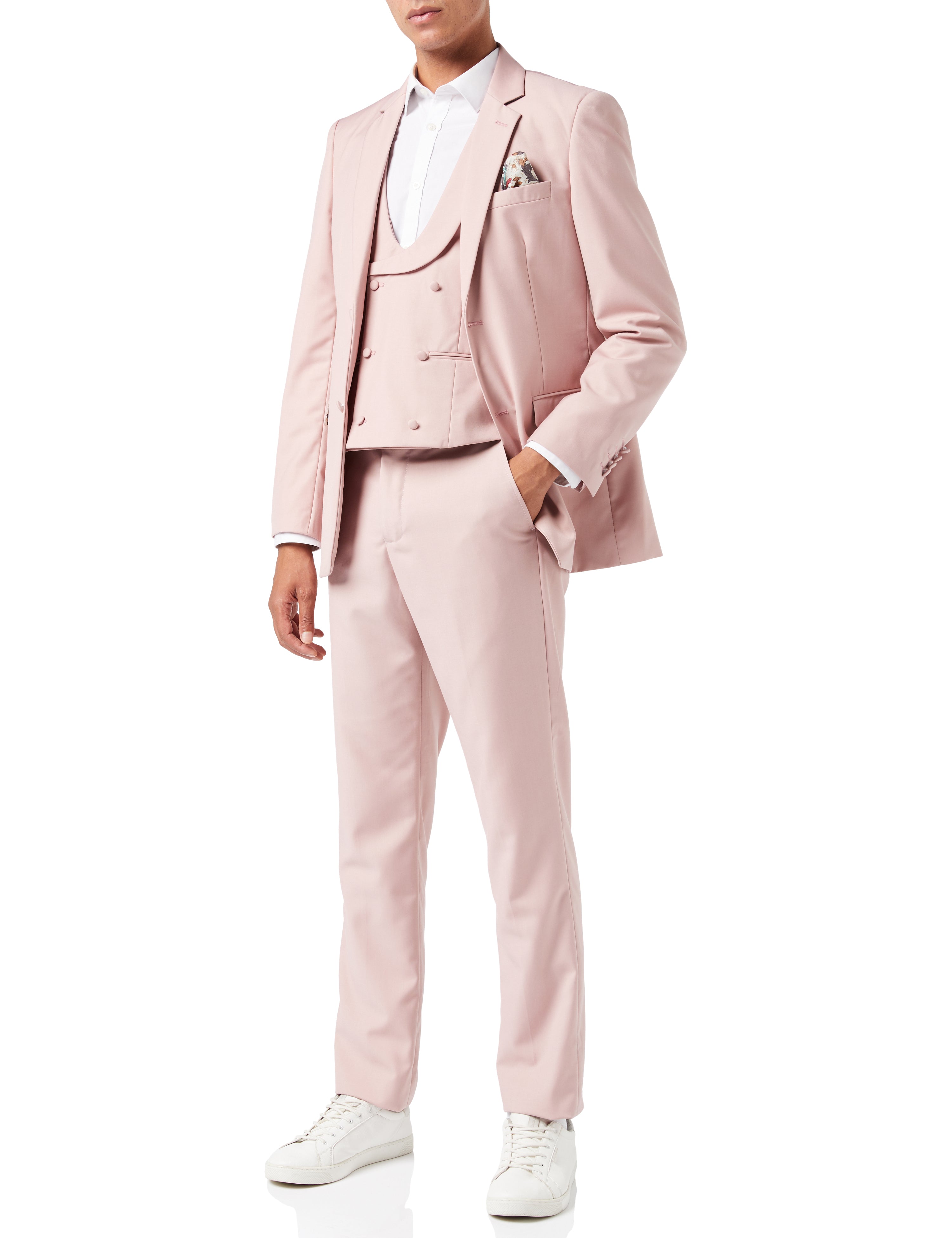 LETE - PINK SUMMER WEDDING SUIT JACKET & WAISTCOAT