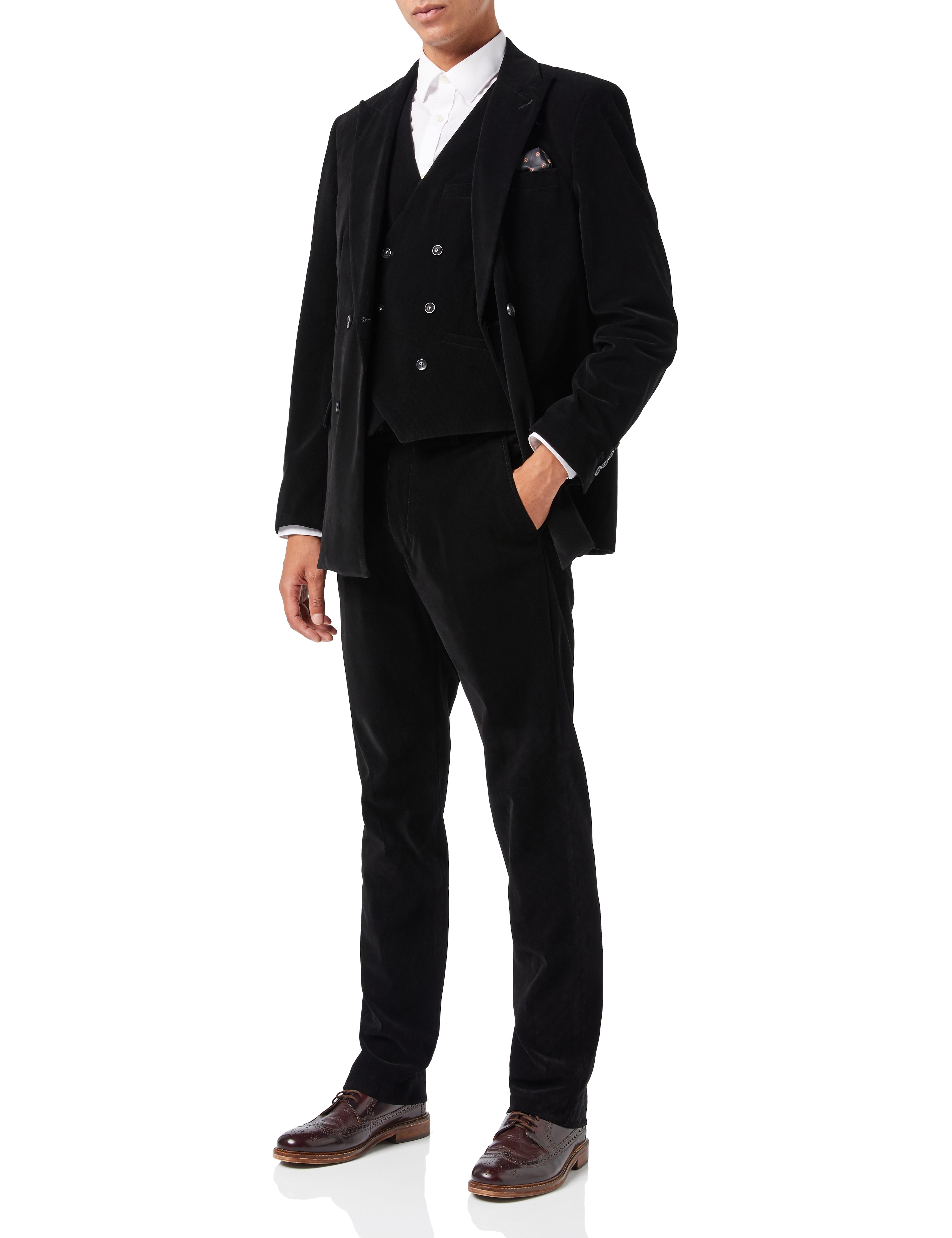 MATTHEW – SCHWARZE CORDJACKE UND WESTE