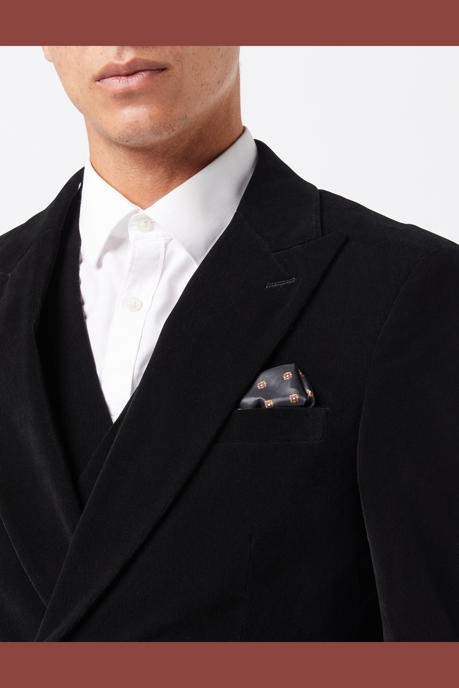 MATTHEW – BLACK CORDUROY JACKET & WAISTCOAT