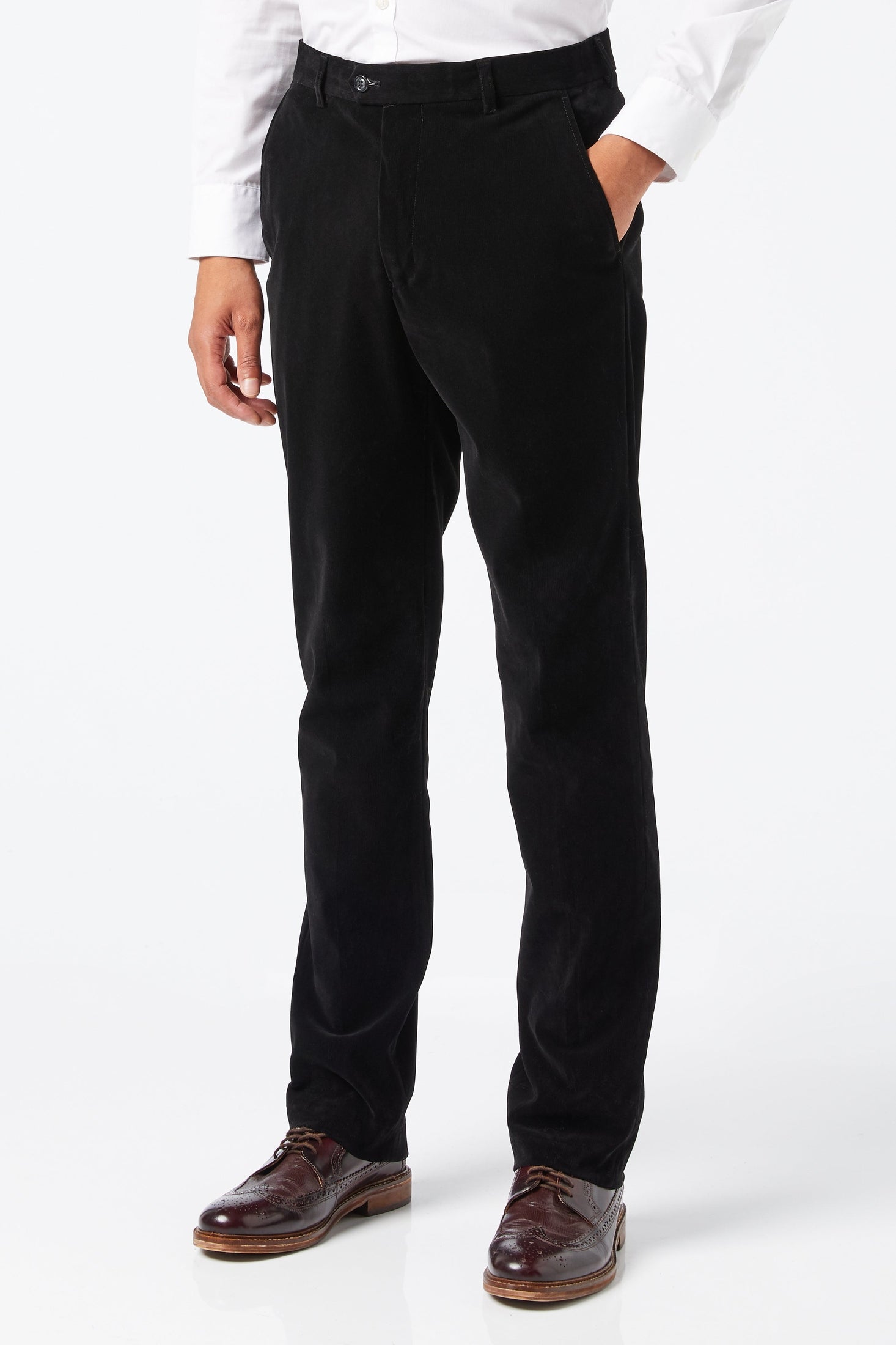 MATTHEW-CORDUROY TROUSER IN BLACK