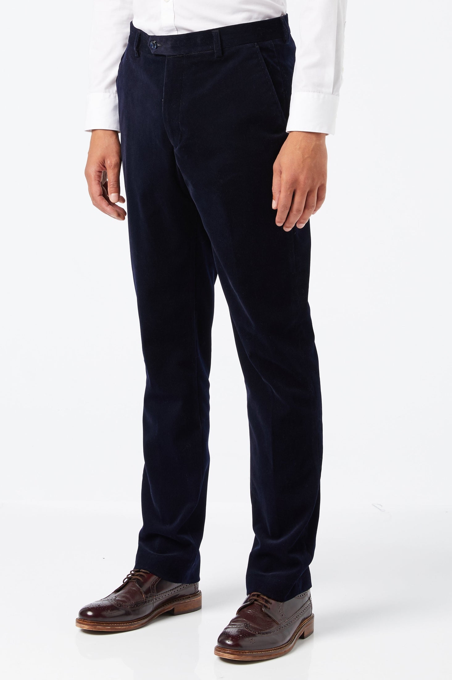 MATTHEW - CORDUROY TROUSER IN NAVY BLUE