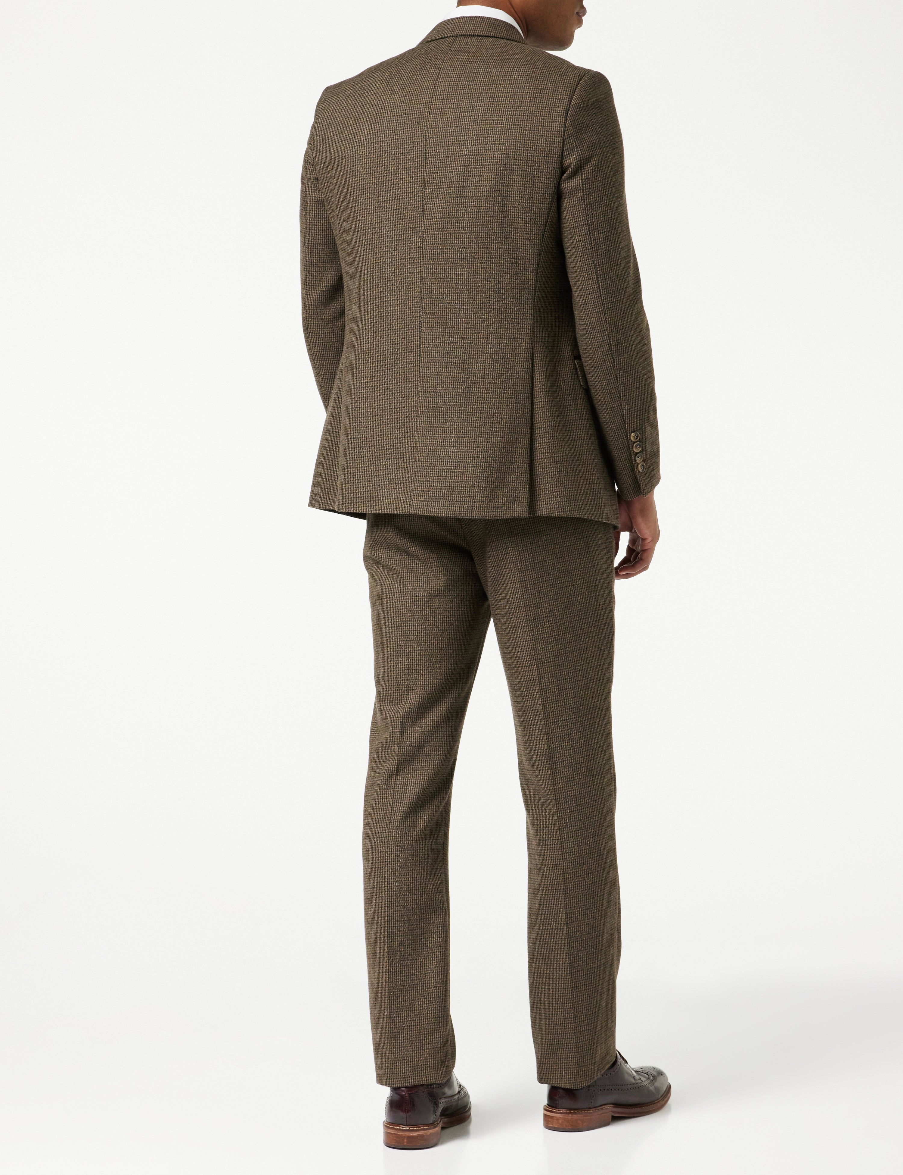 HERVE – BRAUNE HAHNENZAHN-TWEED-HOSE