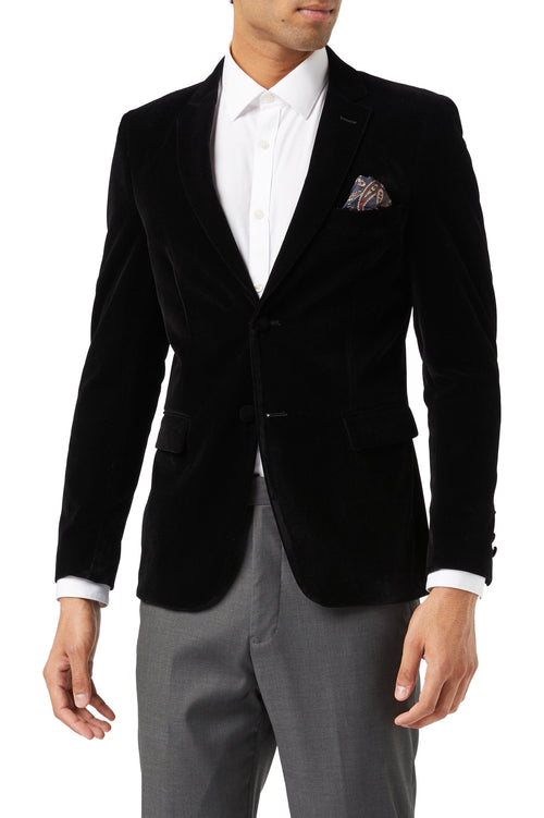 GARY - BLAZER EN VELOURS NOIR