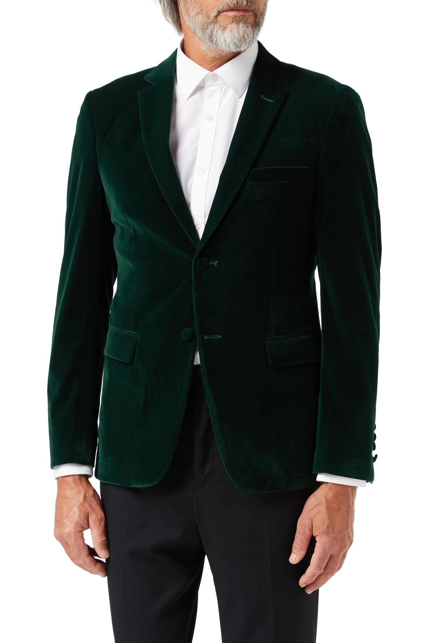 GARY- GREEN VELVET BLAZER