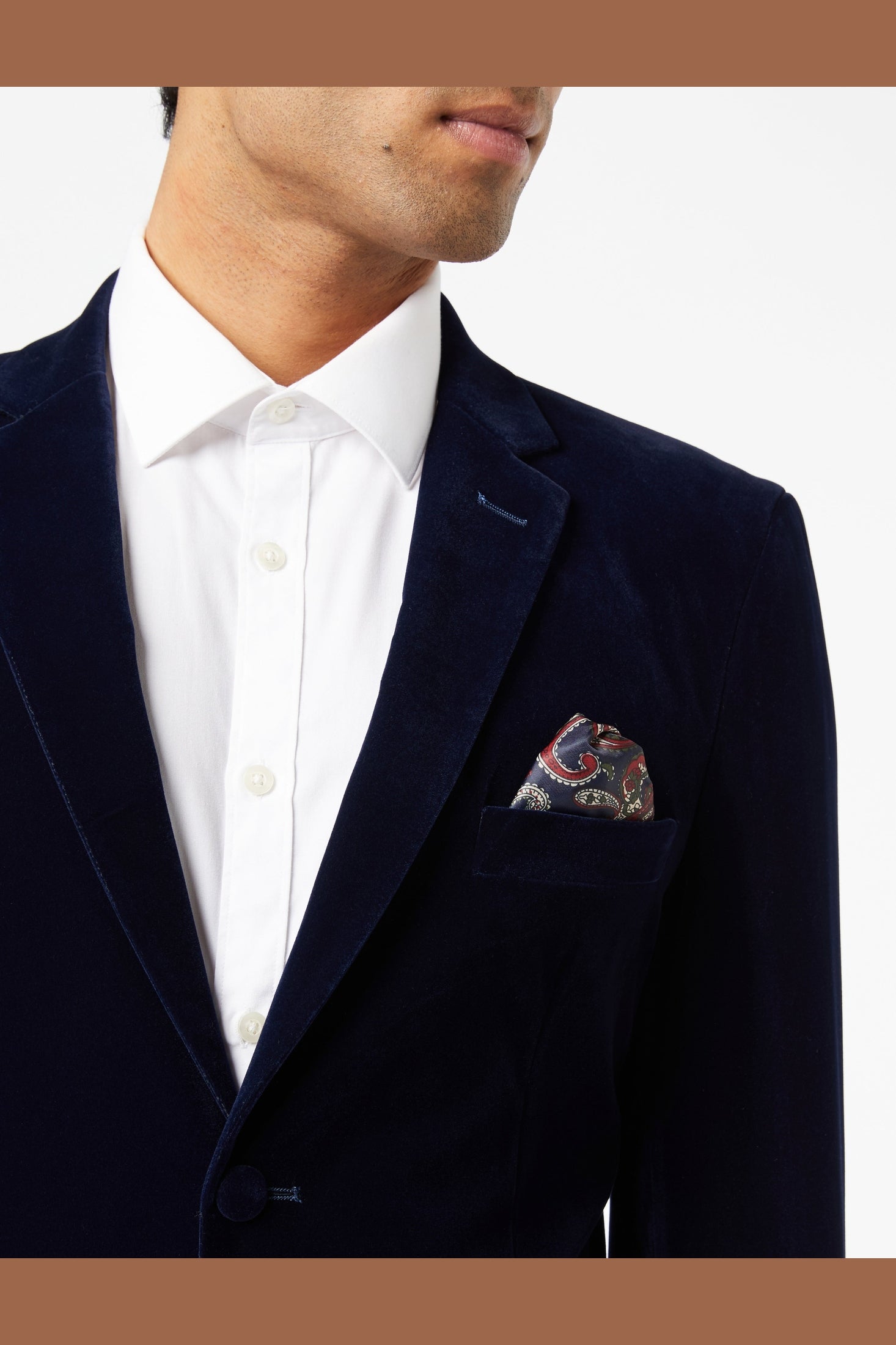 GARY- NAVY VELVET BLAZER