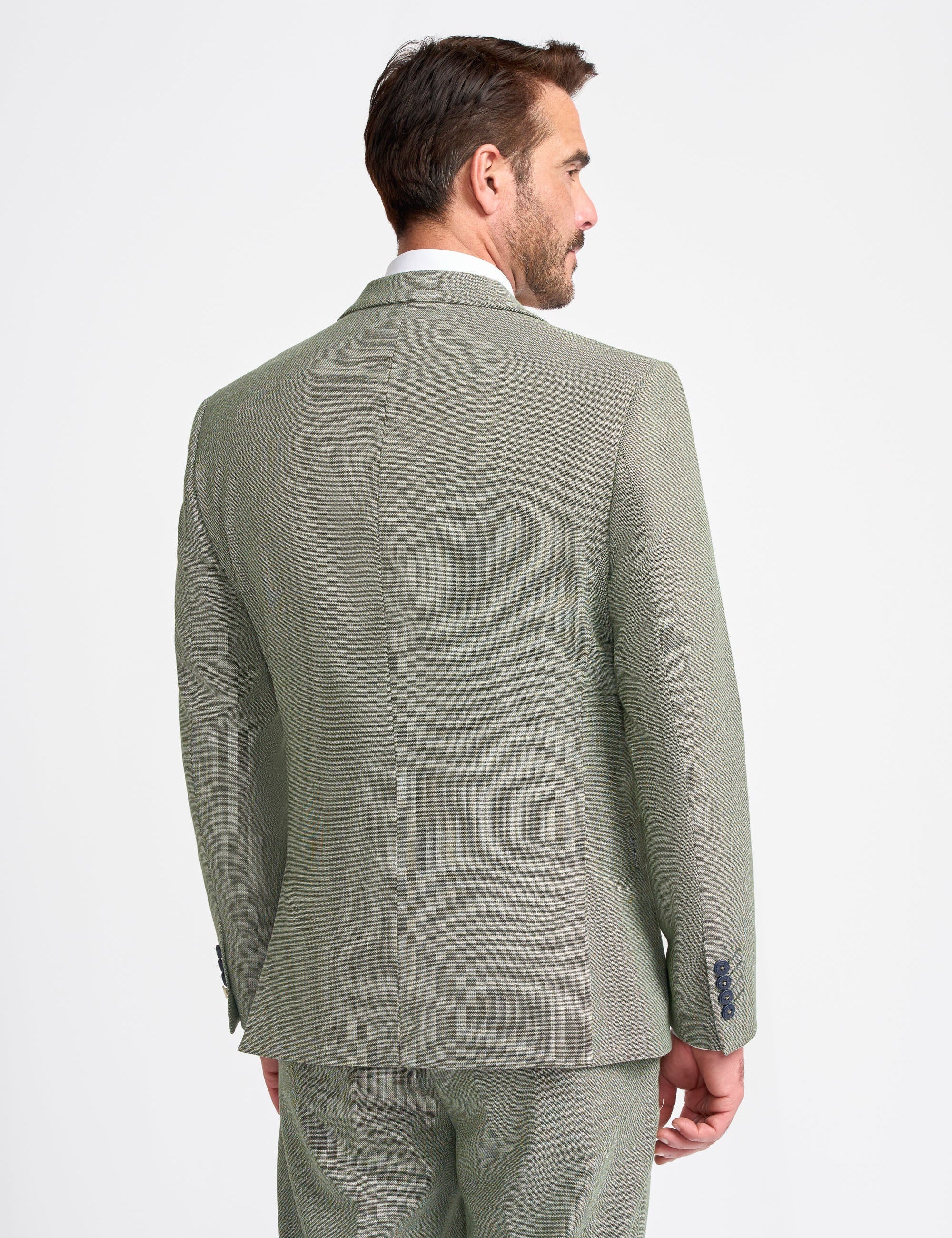 MIAMI - TAILORED FIT SAGE GREEN LINEN BLEND BLAZER