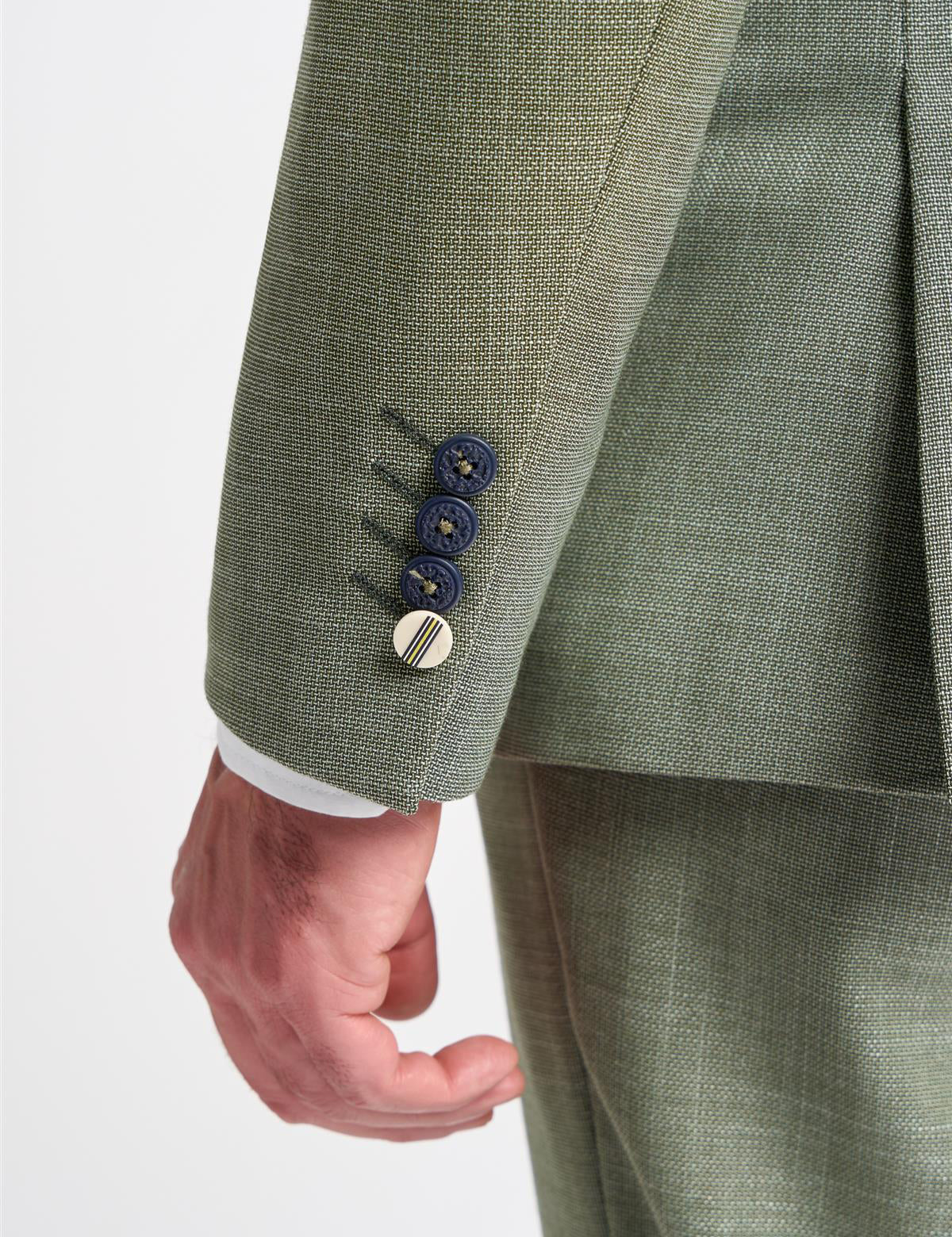 MIAMI - TAILORED FIT SAGE GREEN LINEN BLEND BLAZER
