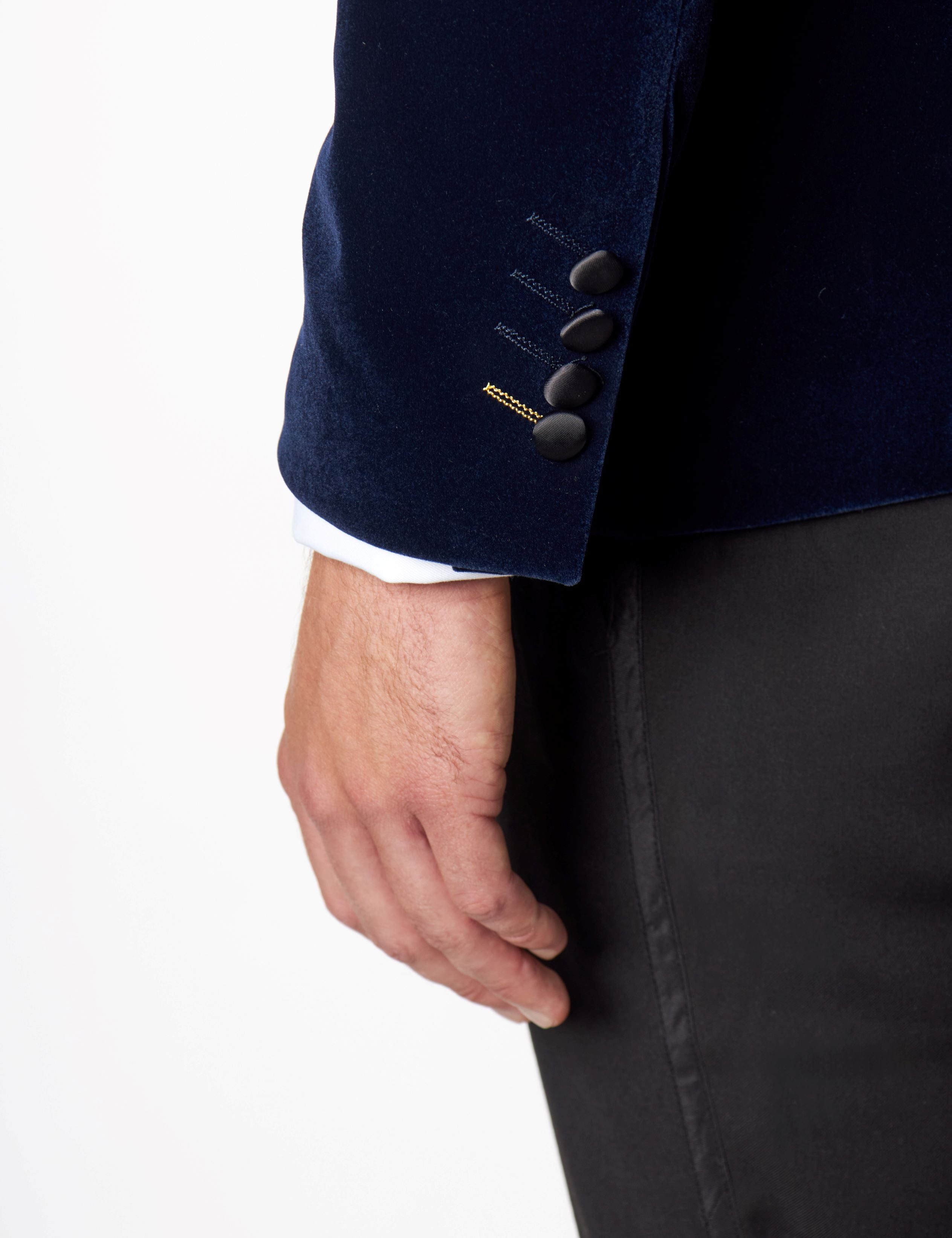 WILLS - NAVY VELVET DINNER JACKET