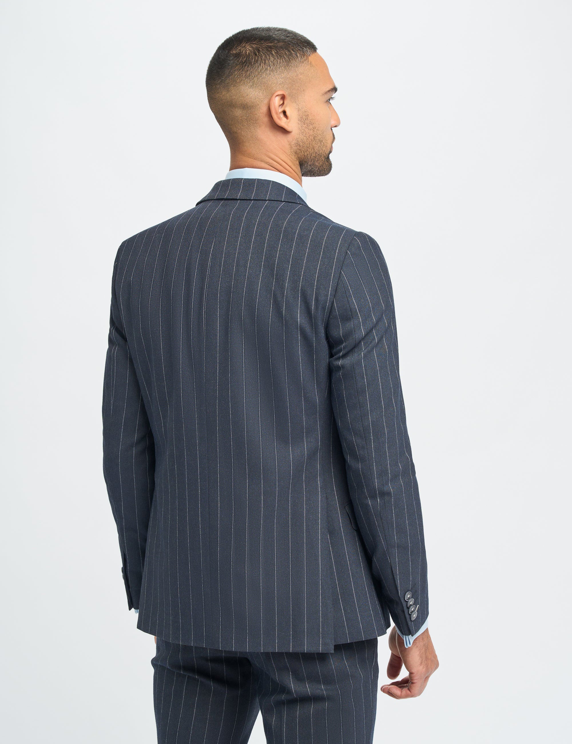 INVINCIBLE – CAVANI NAVY PINSTRIPE JACKET