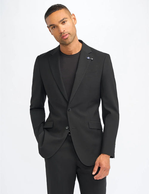 MALIBU – PLAIN BLACK TAILORED FIT BLAZER